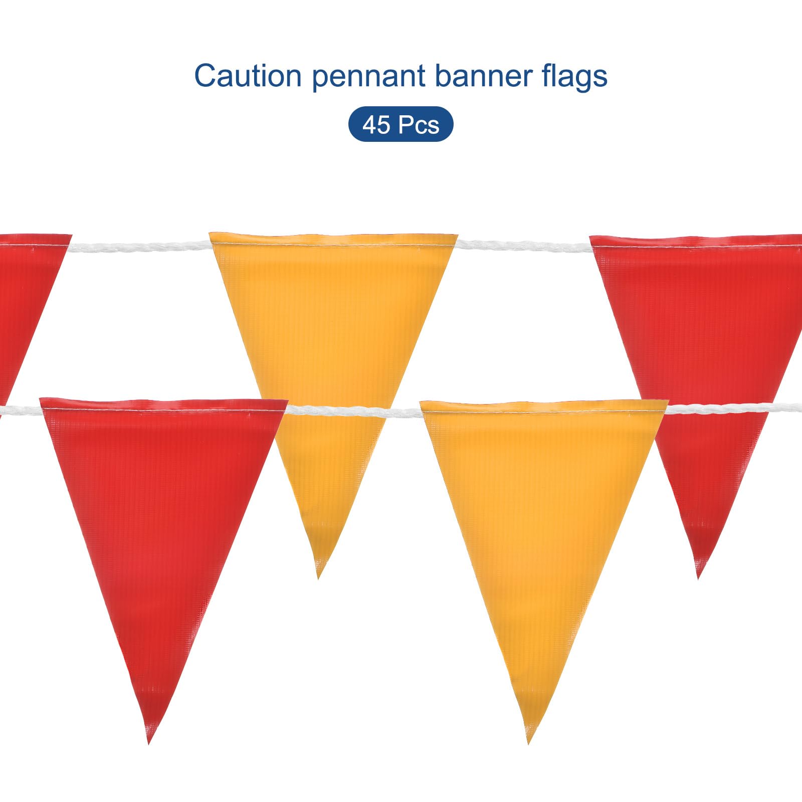 QUARKZMAN 45pz Bandiere a Triangolo Striscione Bandierine 31m Rosso Giallo