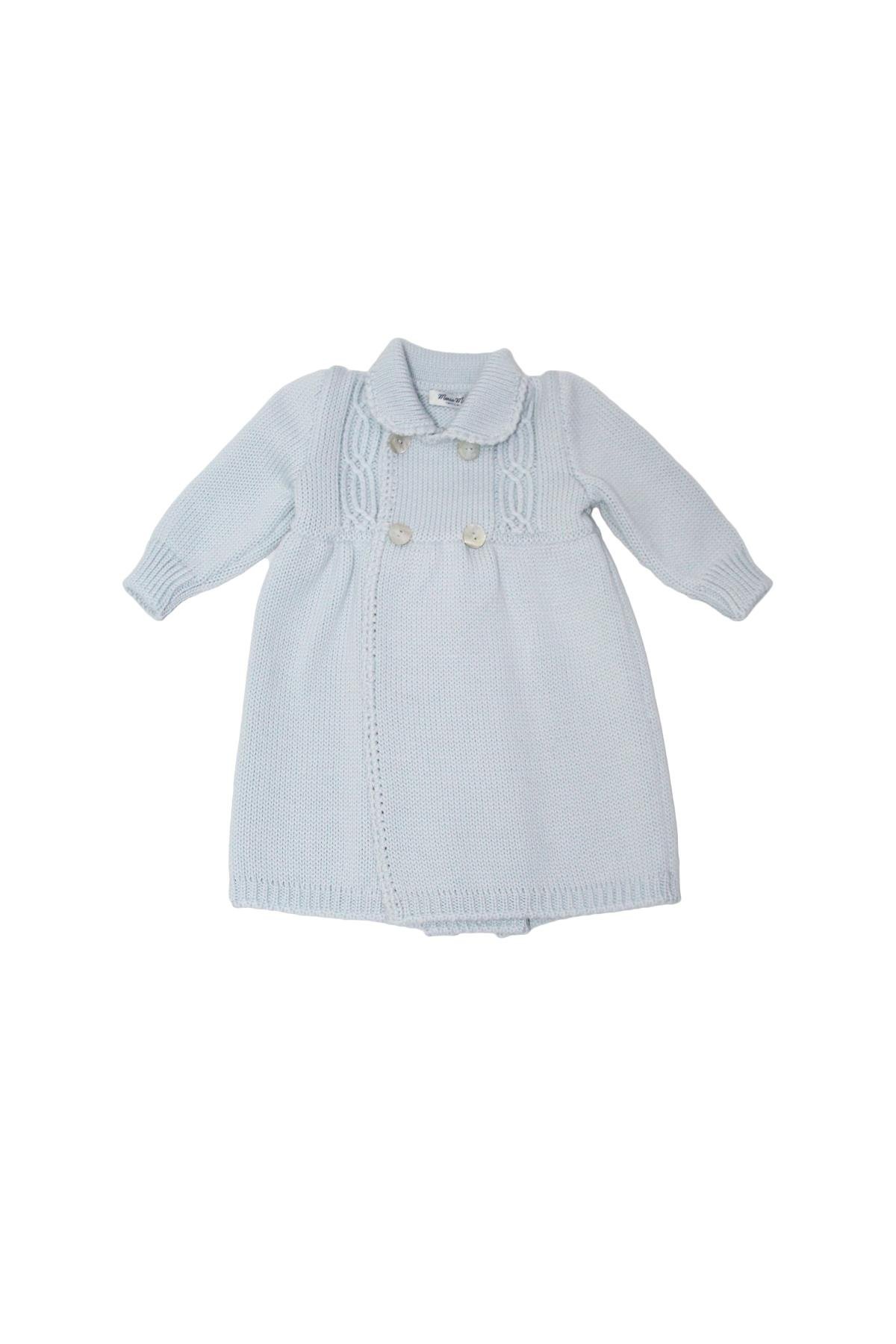 Cappottino Neonato in Pura Lana con Colletto e bottoniprodotto 100% Made in Italy