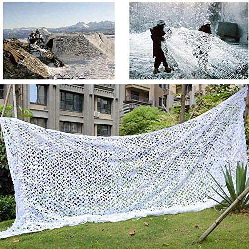 Filet d'ombrage blanc snowfield filet de camouflage chasse camping 4x10m