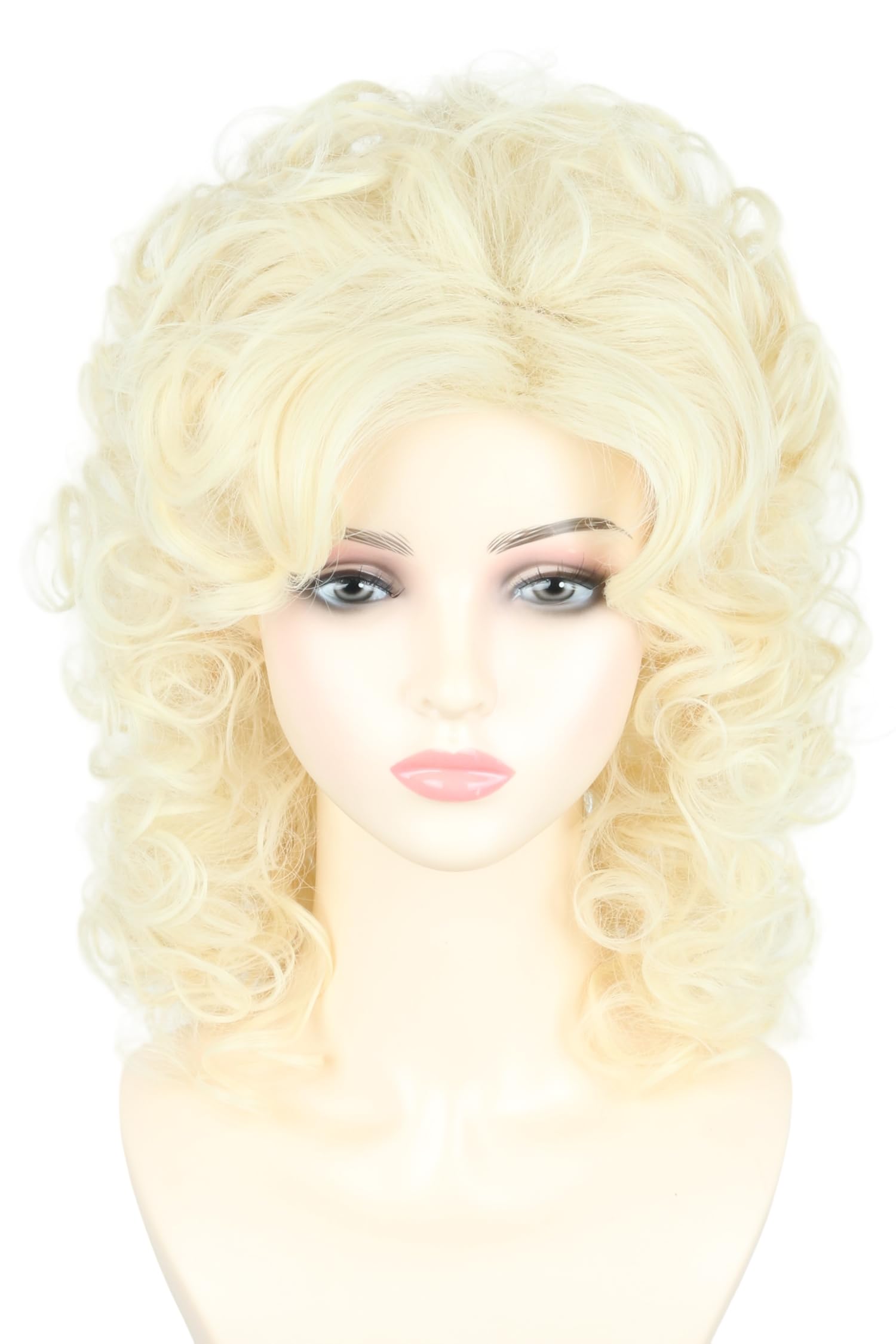 Photo 1 of LeMarnia Women's Wig 70s 80s Singer Wigs Short Curly Blonde Beehive Wigs for Women Halloween Costume Wig