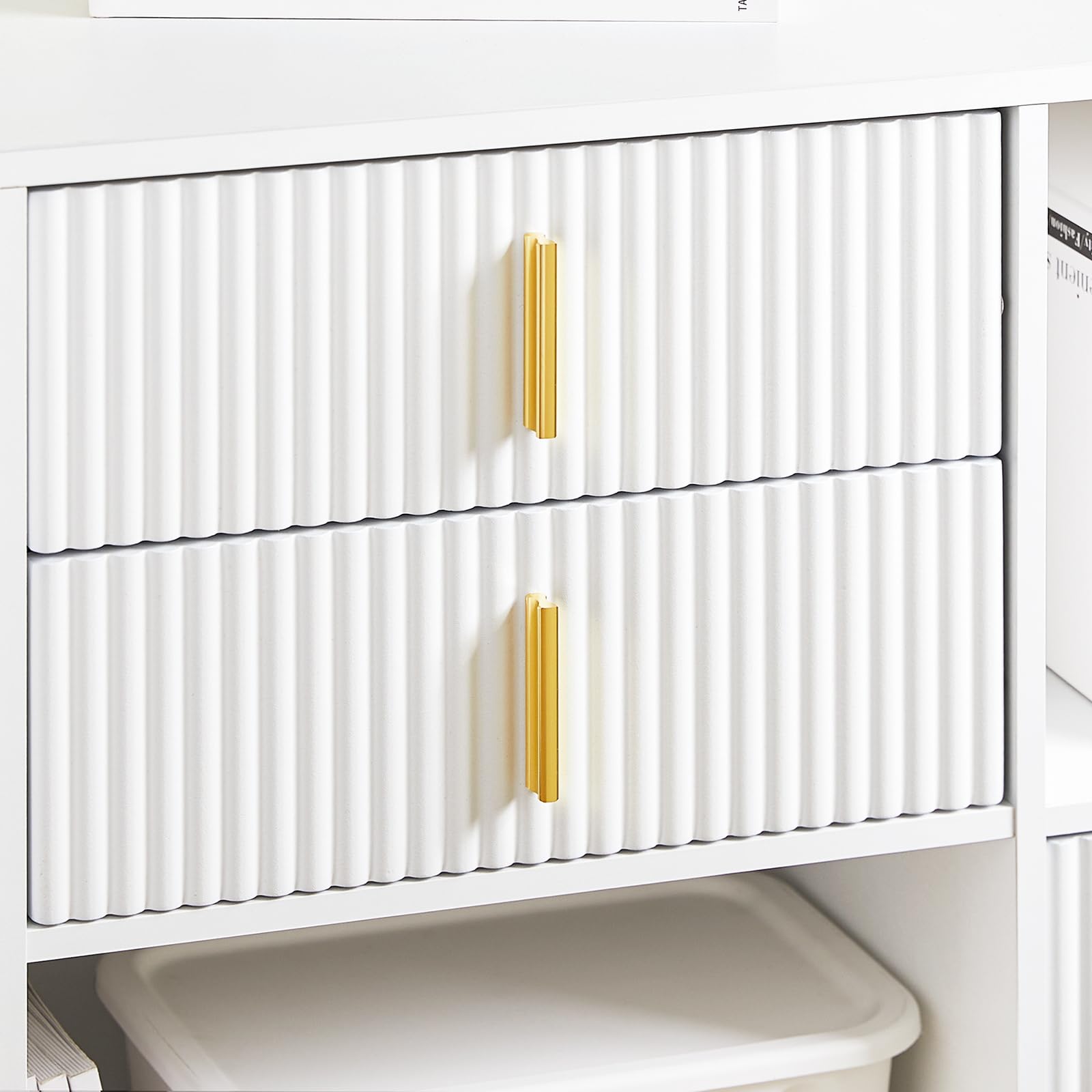 SoBuy Meuble Imprimante et Rangement Bureau Caisson de Bureau avec 3 Tiroirs et 2 Compartiments Ouverts Meuble pour Imprimante Compact Blanc 80x40x75 cm ASK11-W