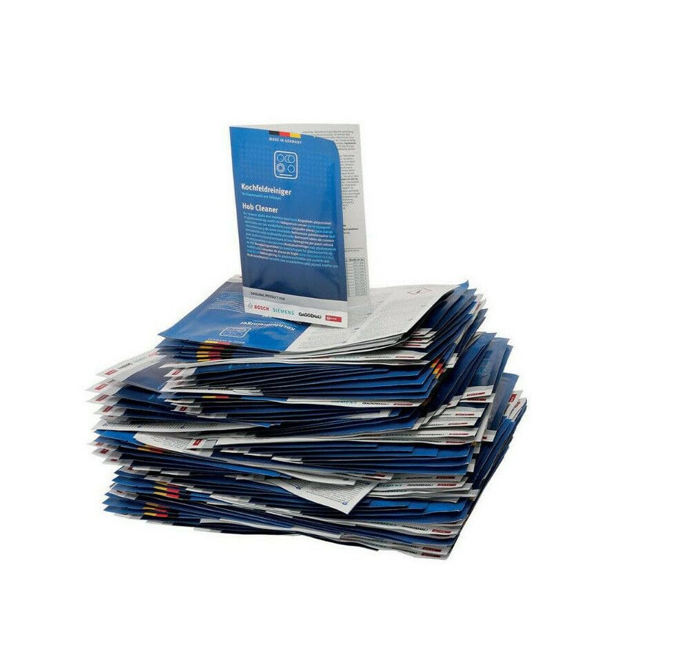 10 Sobres Limpiador desechable vitrocerámica inducción 15 ml compatible con Bosch Siemens Neff...