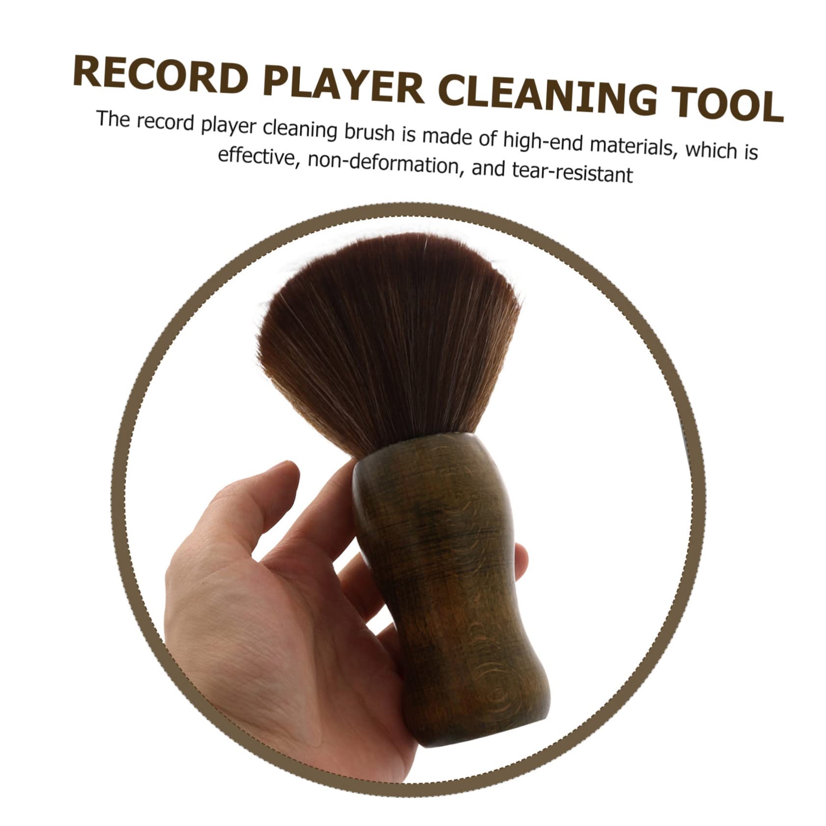 HOMSFOU Record Cleaning Brush Durable Vinyl Cleaner for Thorough Dust Removal Lightweight Easy to Use Safe for All Musical Instruments for Home Studio Use