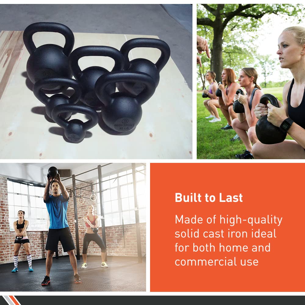 Amazon.com : BodySport Cast Iron Kettlebells, 5 lb. – Strength Training Kettlebell for Weightlifting, Core Training, & Conditioning – Professional Exercise Equipment for Gym & Home Fitness Workouts : Sports & Outdoors | Solid Iron Kettlebells, Kettle Bell for Strength and Cardio Traini | ケトルベル | HDGTDR3SS3296SSSSTT