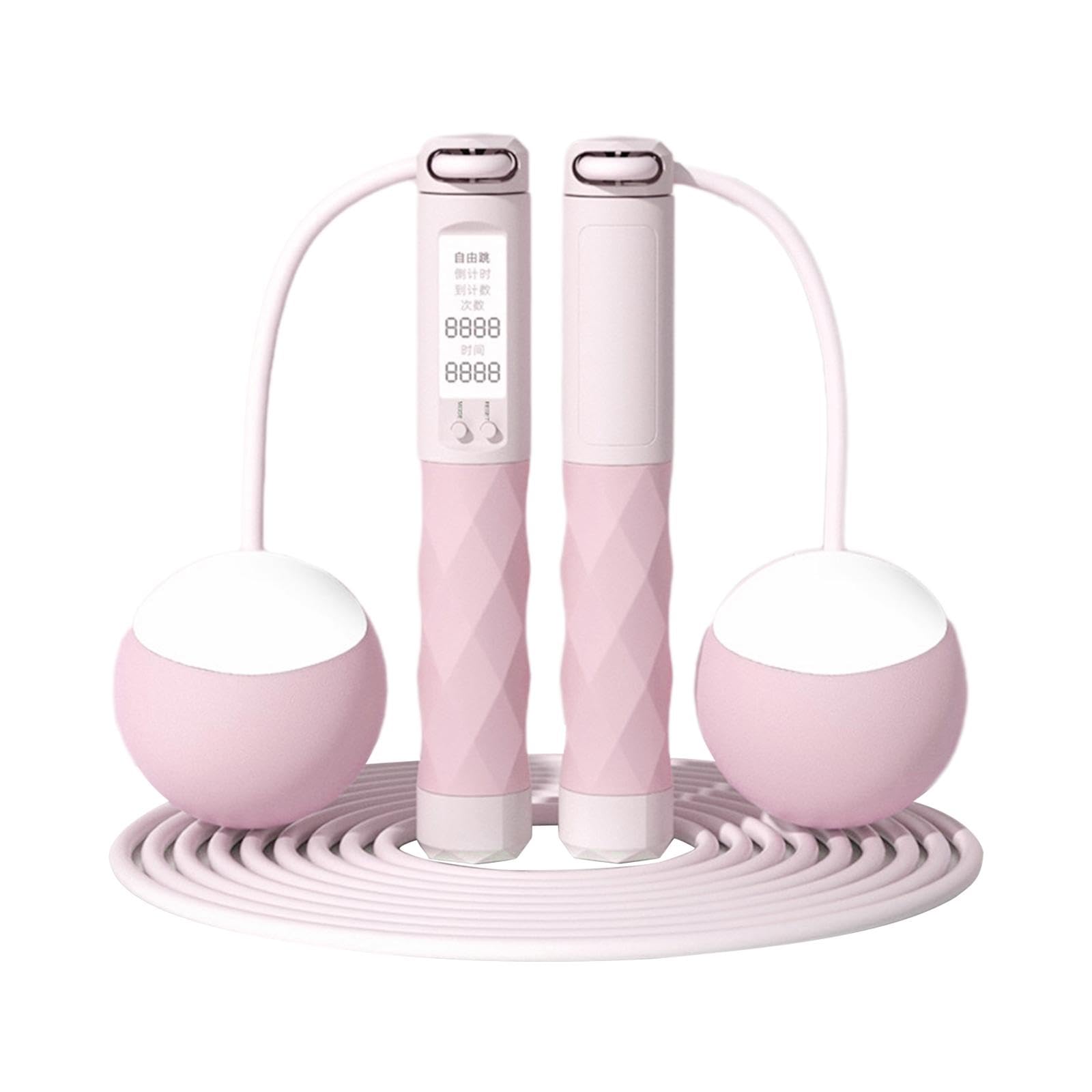 Jump Rope Skipping Rope Adjustable with Calorie Counter for Fitness Gym Home pink|Jump Ropes|Sporting Goods-image-33