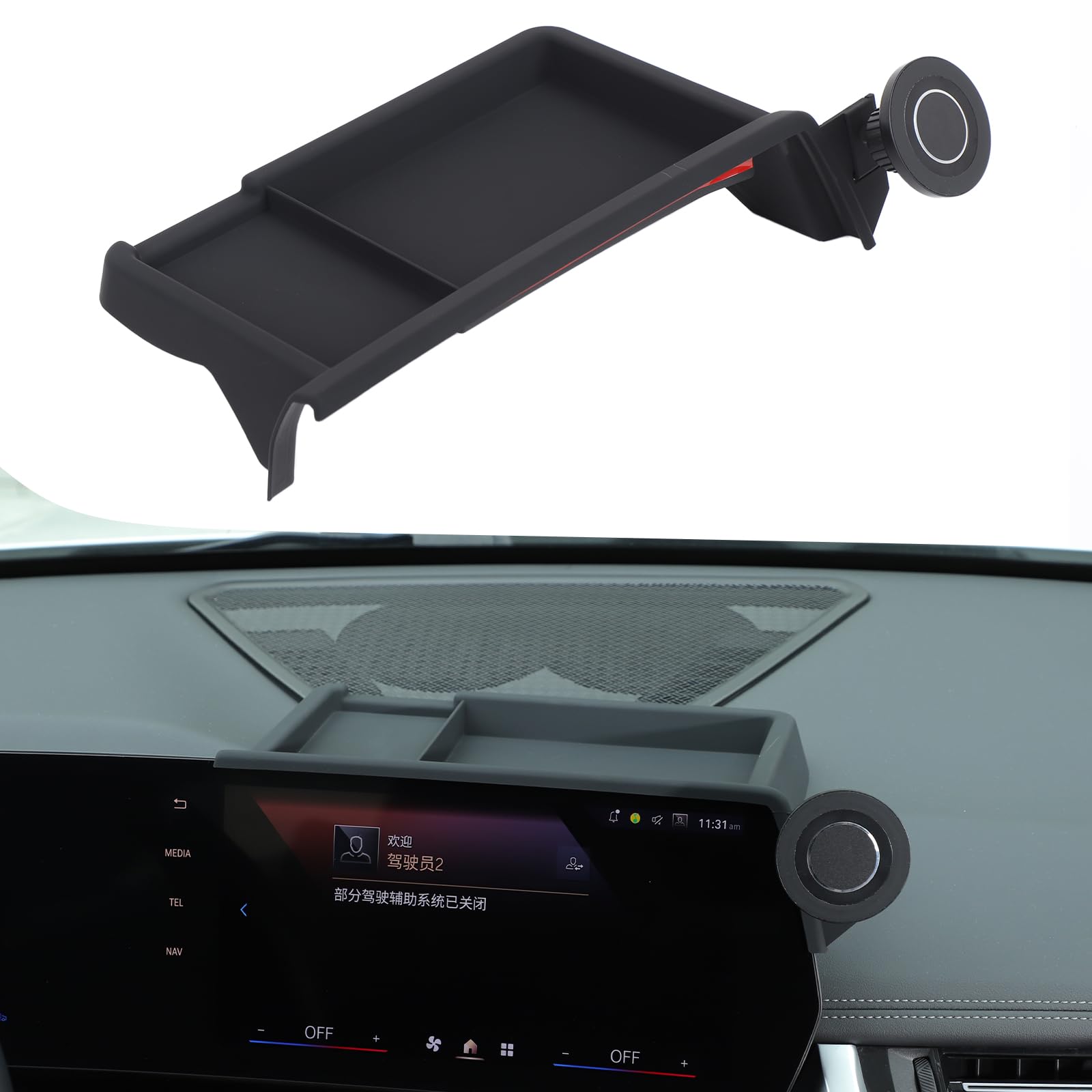 Supporto per cellulare auto compatibile con X1 (dal 2023) – Nuovo supporto magnetico per cellulare, montaggio accanto allo schermo del veicolo per tutti i telefoni cellulari, girevole a 360