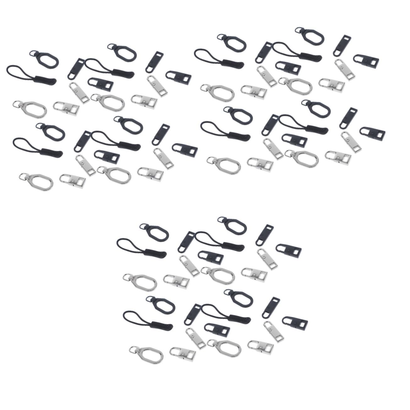 STOBOK 96piezas Kit De Reparación De Cremalleras Tiradores y Cabezas De Cremallera Para Ropa Mochilas y Equipaje Accesorios