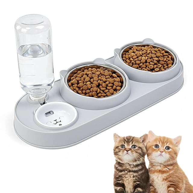 JNEYVIC Comedero para gatos 3 en 1, comedero para gatos, comedero para gatos, comedero para gatos