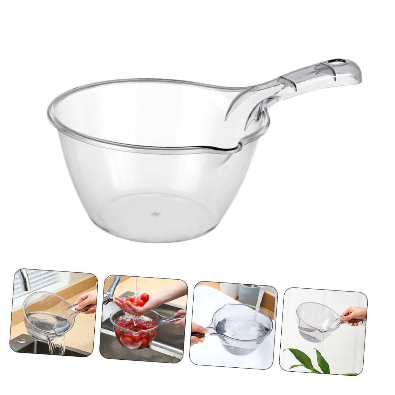 PRETYZOOM 6piezas Cucharón De Agua Mango Para Cocina Baño y Jardín Utensilio Práctico Para y Lavar Vegetales