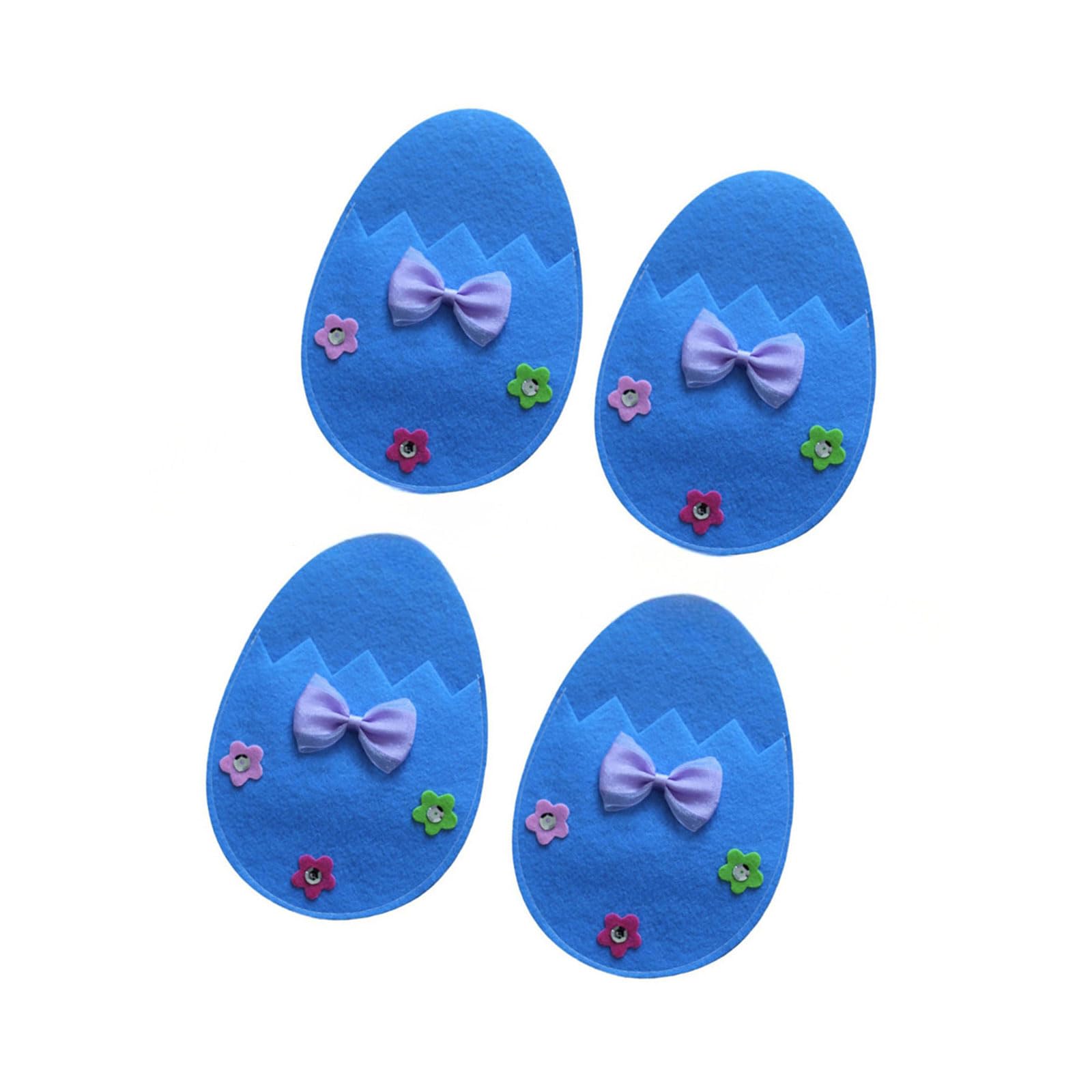 Buxuaaaa 4Pieces Easters Dinnerware Holders Easters Eggs Fabric Utensils Sleeves Cutlery Pouches Suitable for Holiday Parties Dinner Accessories