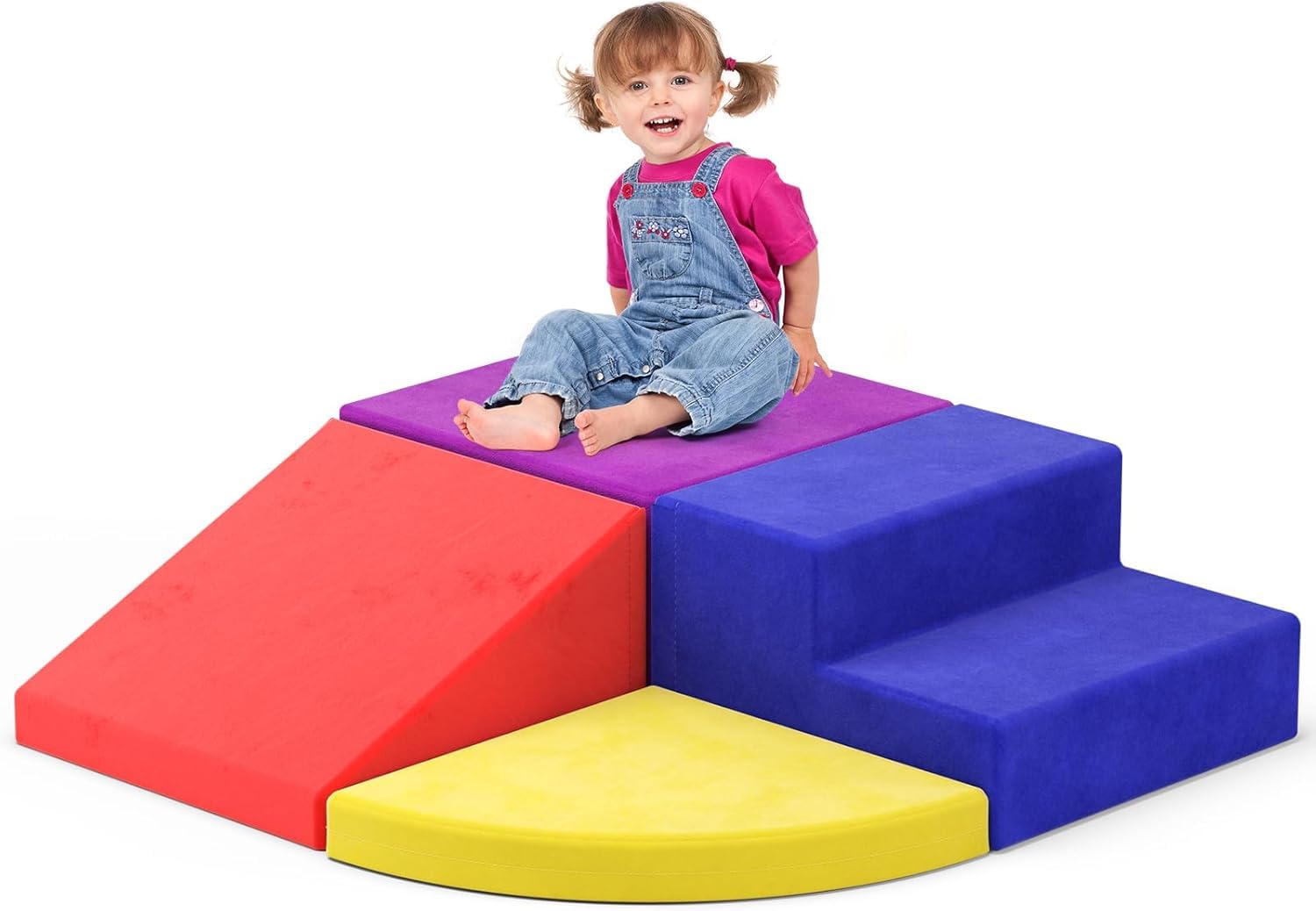 STYPLZ Blocchi da arrampicata 4p per neonati, blocchi da arrampicata per bambini, tessuto morbido delicato sulla pelle, facile da pulire, cerniera nascosta, schiuma altamente elastica, set da gioco