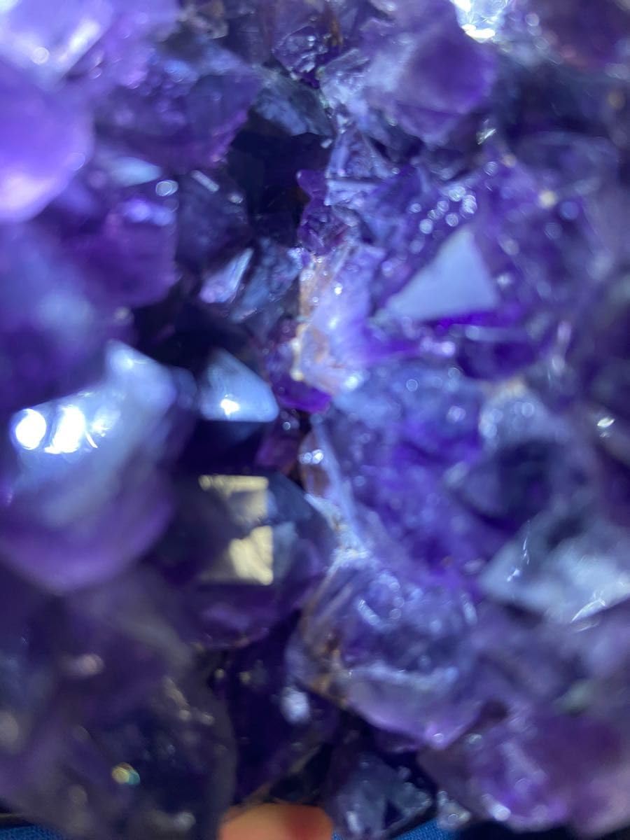 Amazon.co.jp: ブラジル産 アメジスト笑口 タイチンルチル共生