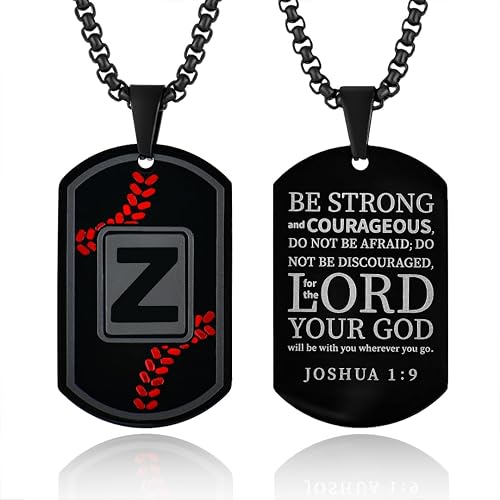 VA JENT Dog Tag Necklaces for Men Titanium Steel Mens Letter