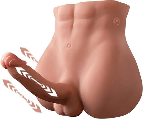 Miniatura 1 de Muñeca sexual masculina de 11.5 libras con consolador telescópico, muñeca sexual realista 2 en 1 para mujeres con enorme polla de 7.1 pulgadas y