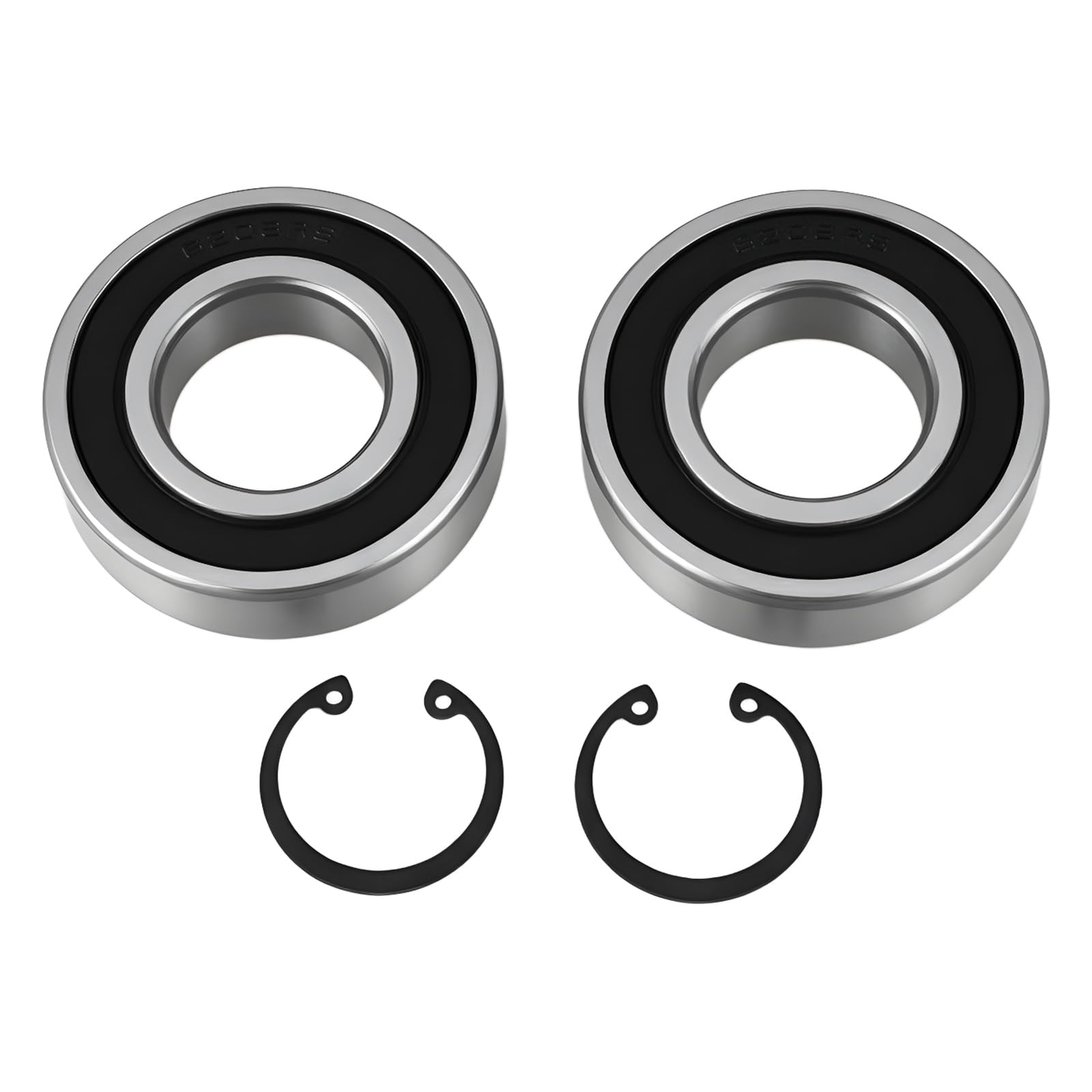 Create Idea 2Pcs Drum Bearing With Retaining Rings 30X62mm Compatible With Euromix 120/125 Concrete Mixer
