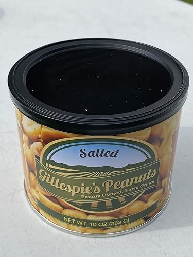 Miniatura 1 de Latas saladas de 10 oz de Gillespie's Peanuts cultivados en nuestra granja familiar! s (1)
