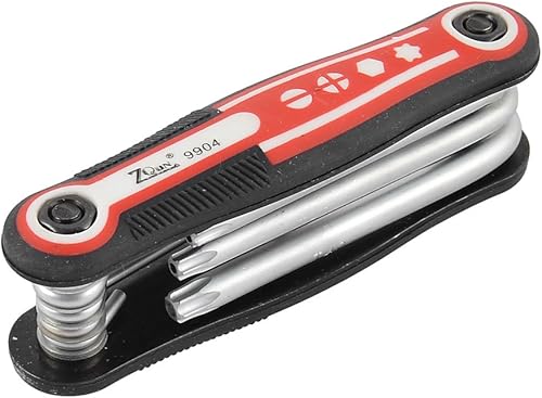 Miniatura 3 de uxcell Herramienta de reparación de llaves Torx Star de seguridad de extremo hueco plegable