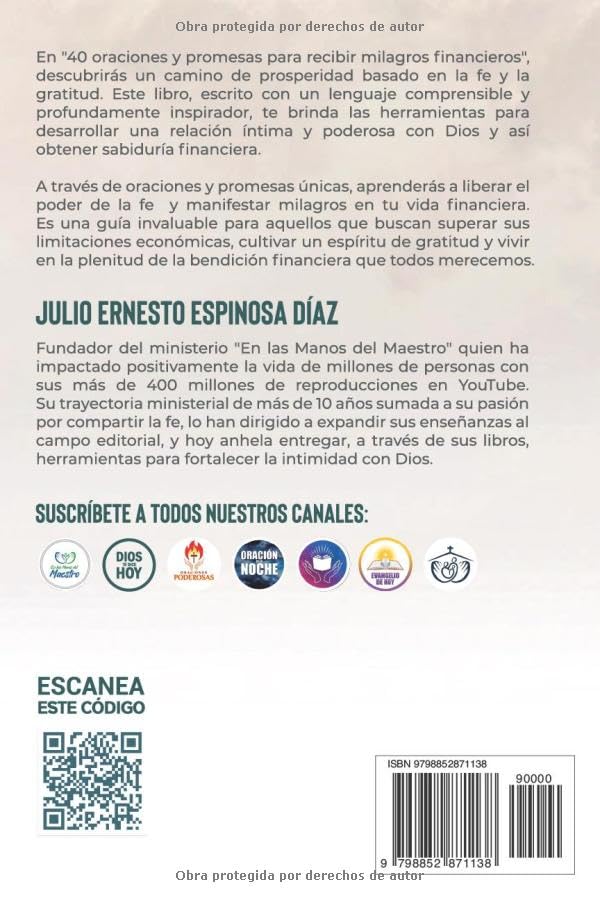 Miniatura 2 de 40 Oraciones y Promesas Para Recibir Milagros Financieros En Las Manos Del Maestro (Spanish Edition)