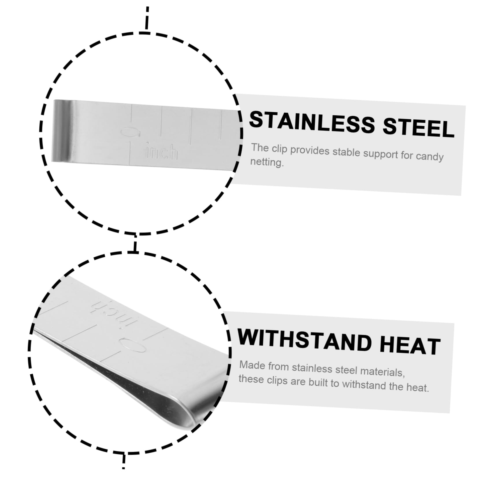 VICASKY 10 Stück Netzclips Für Zuckerwattemaschinen - Edelstahl Clips