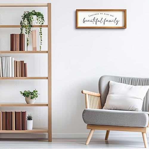 Miniatura 9 de Letrero inspirador para la familia, rústico, decoración de sala de estar, letrero decorativo con marco de madera, motivación, citas familiares, casa