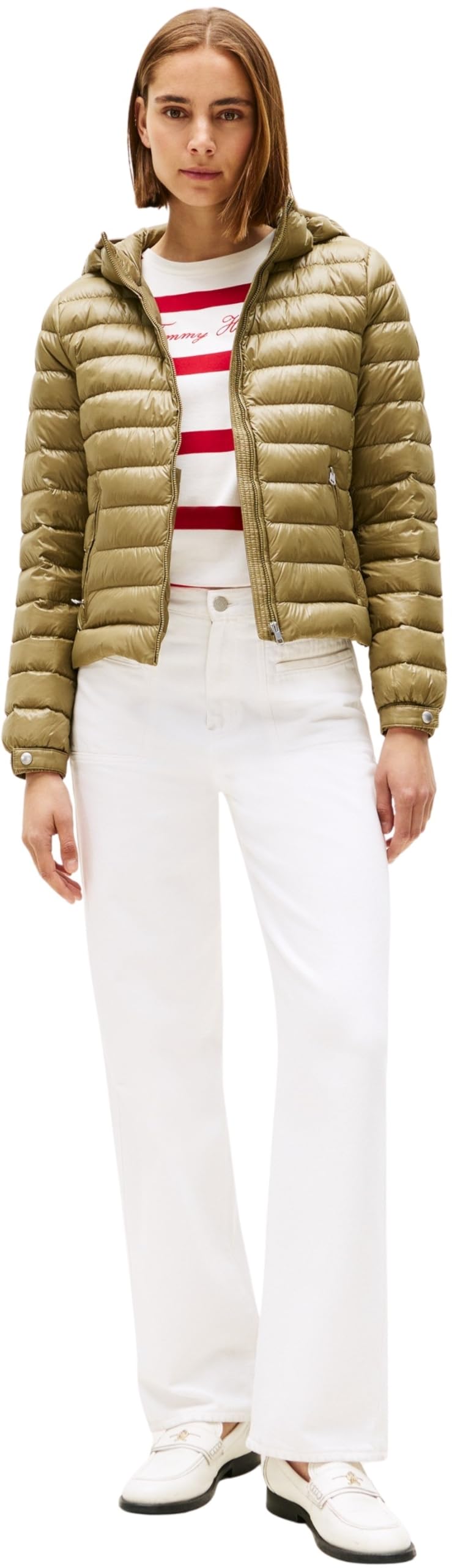 Tommy Hilfiger Donna Giacca Imbottita Down Hooded Jacket con Zip