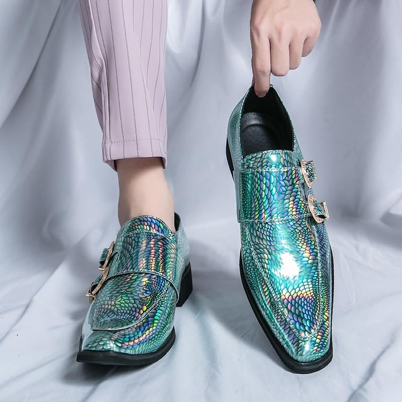 Slip On Pointed Shoes Luxury Dress Shoes Men's Genuine Leather Italian Oxfords Buckle Brogue Business Wedding Formal Shoes for Men2