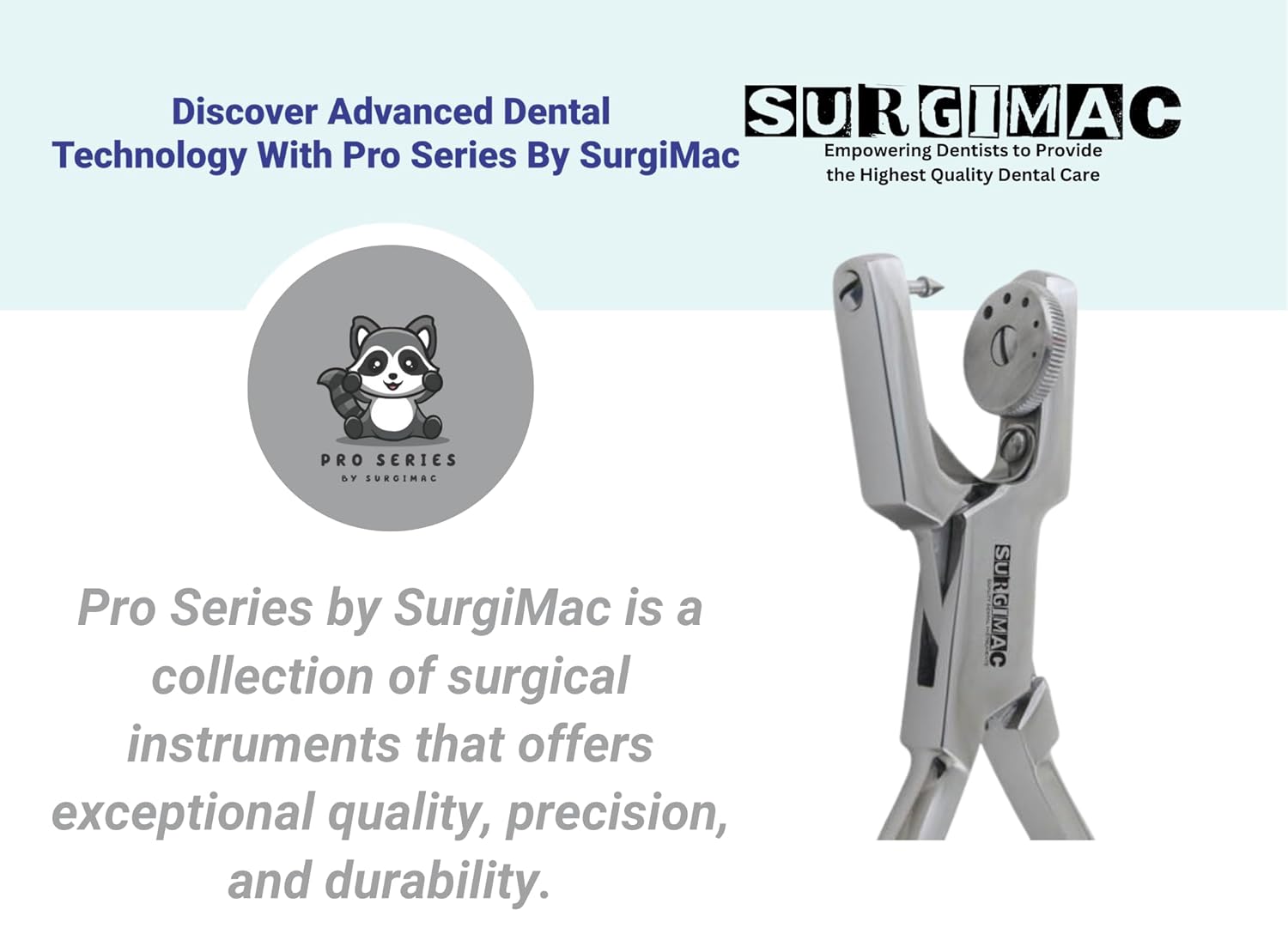SurgiMac Rubber Dam Punch, Surgical Dental Instrument, Endodontic Dental Dam Clamp Tool, Stainless Steel