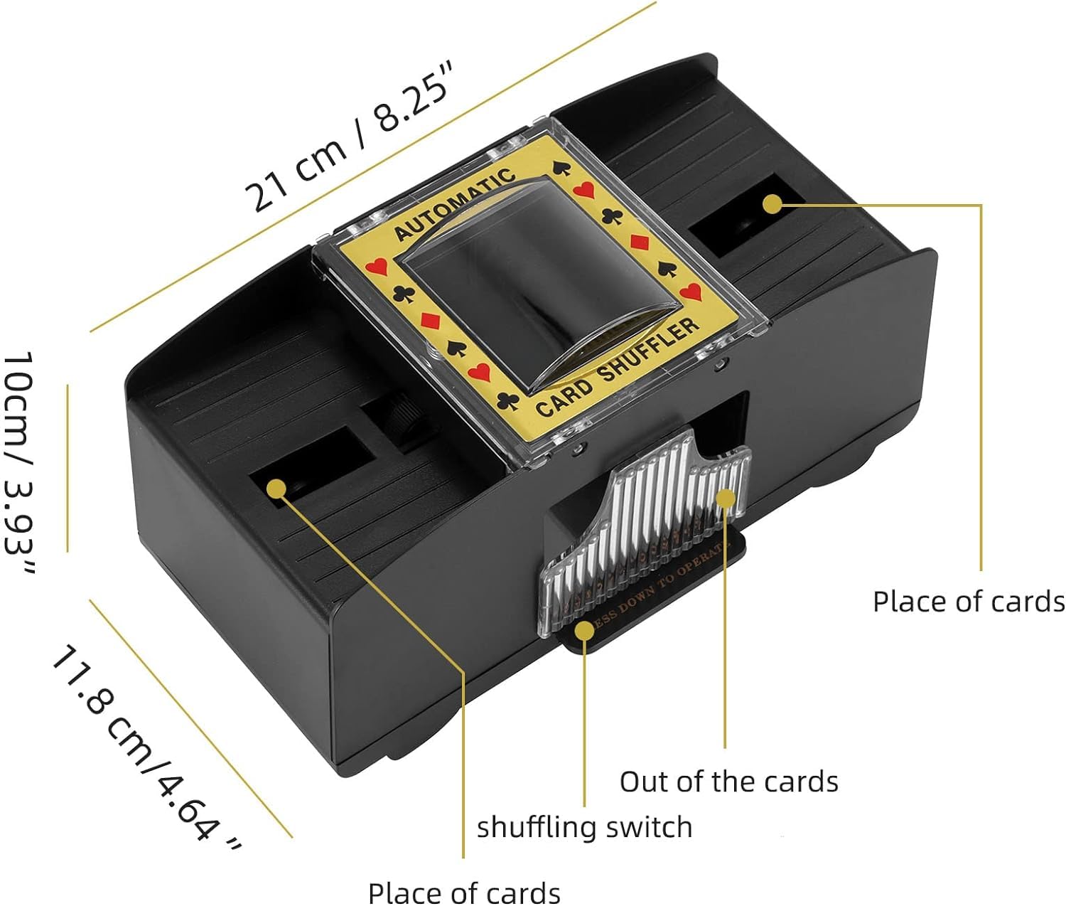 Macchina automatica Shuffler di carte, 2 carte di miscelazione elettronica, gioco a ponte della macchina Shuffler della carta, USB+batteria elettrica Shuffler di carte da gioco automatico del poker