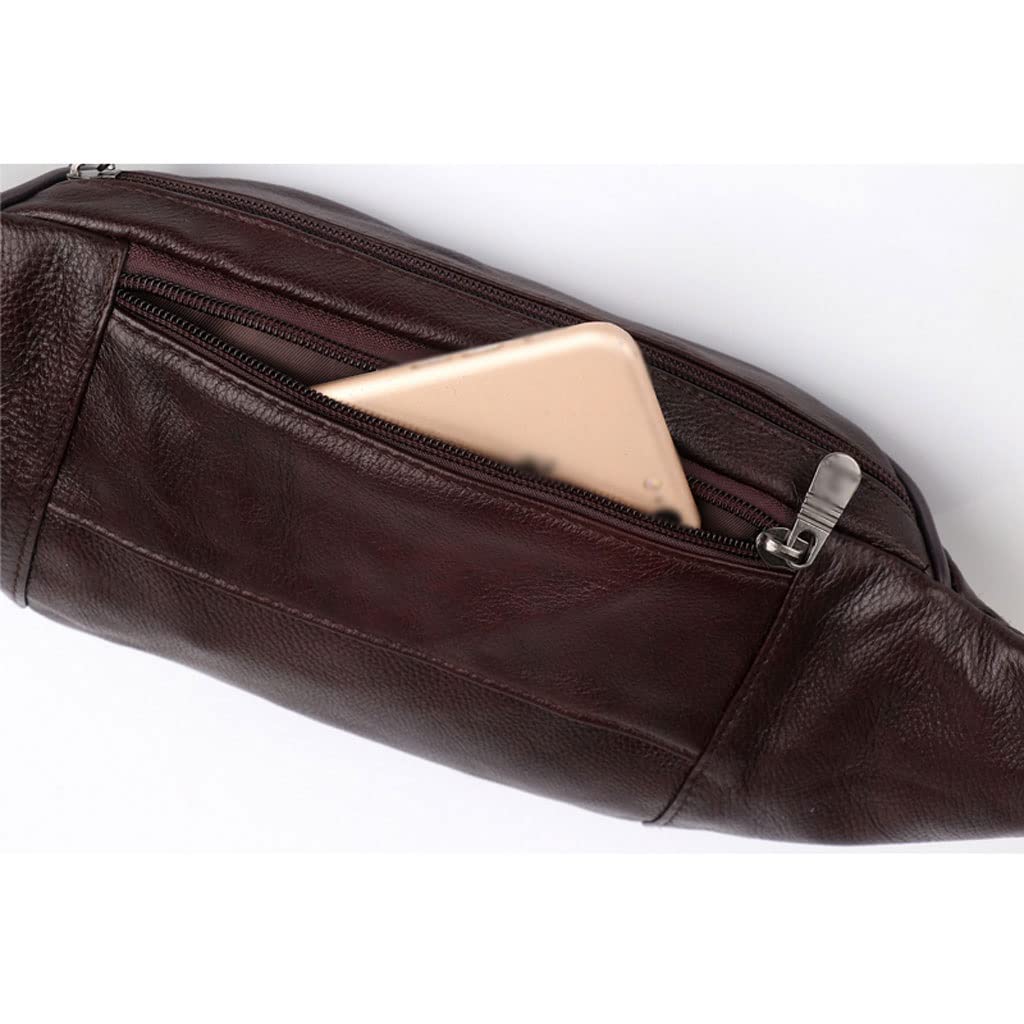 FMURY skórzana torba na talię męska opakowanie zabawny pasek męski łańcuszek na etui na telefon, Biała łata pięcioramienna gwiazda 4, 35cm*21cm*14cm