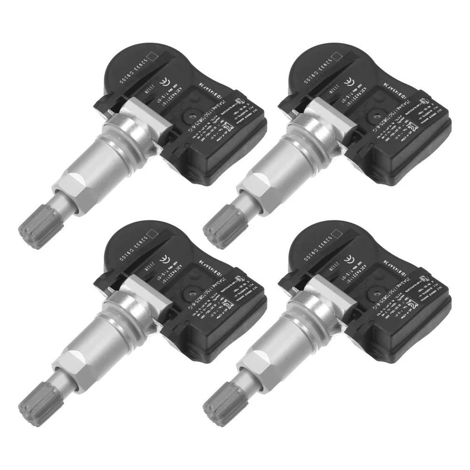 Sensor de presión de neumáticos TPMS 52933D9100 para Kia Sportage Niro, Optima y Hyundai Elantra (Juego de 4)