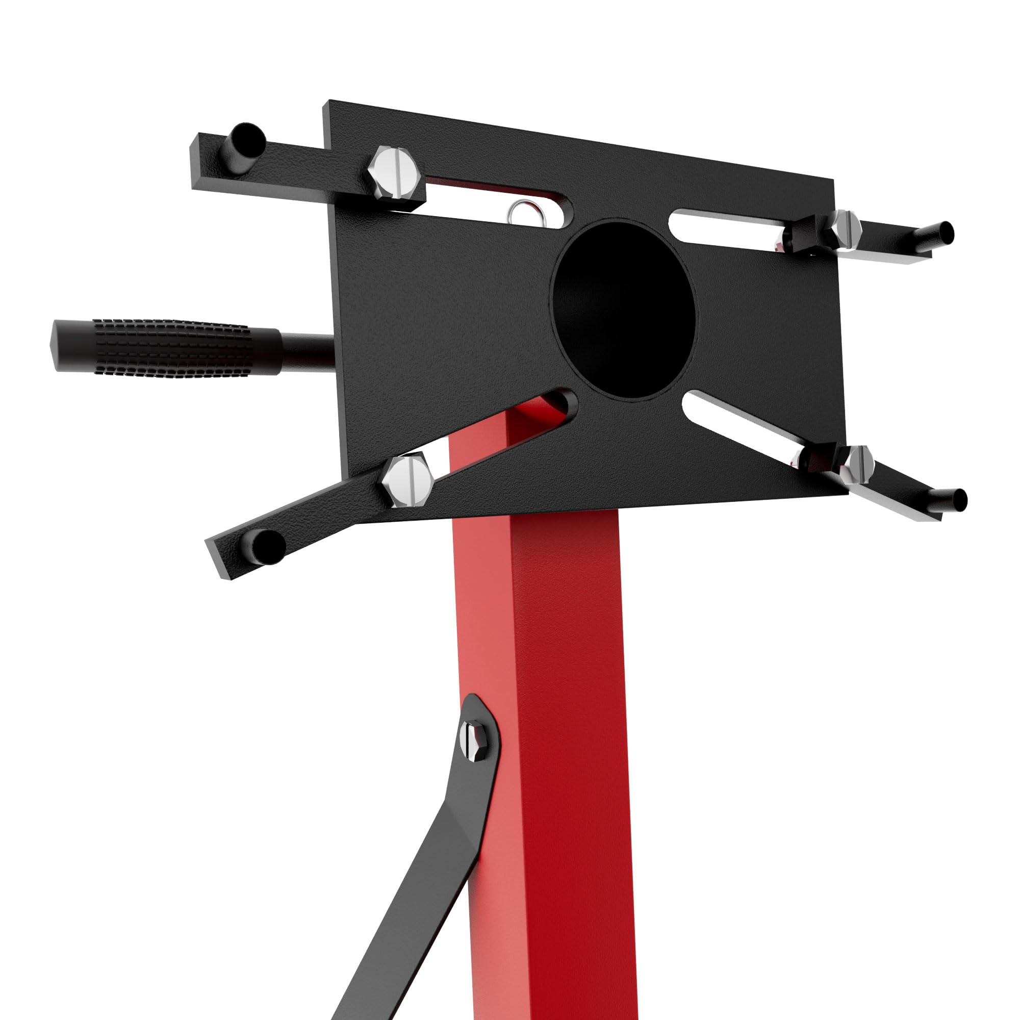 BOUDECH Keplero – Caballete de apoyo para motor máx. 900 kg de acero, soporte con brazos giratorios 360° negro