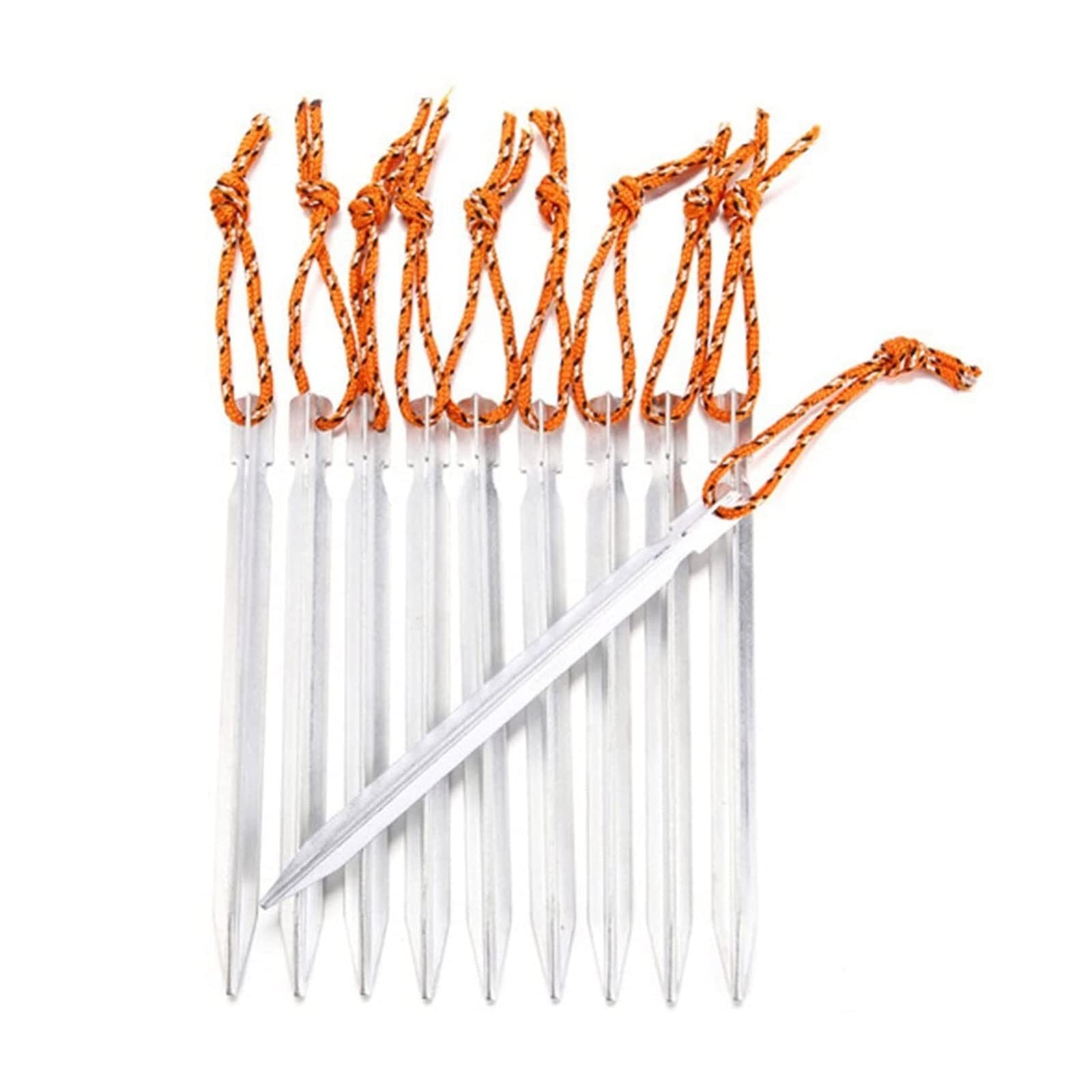 Picchetti per Tenda, Confezione da 10 Picchetti per Tenda da Esterno da 18 cm Accessori per Tende in Alluminio Picchetti per Tenda in Metallo per Campeggio all'aperto/Escursionismo/Zaino in spall