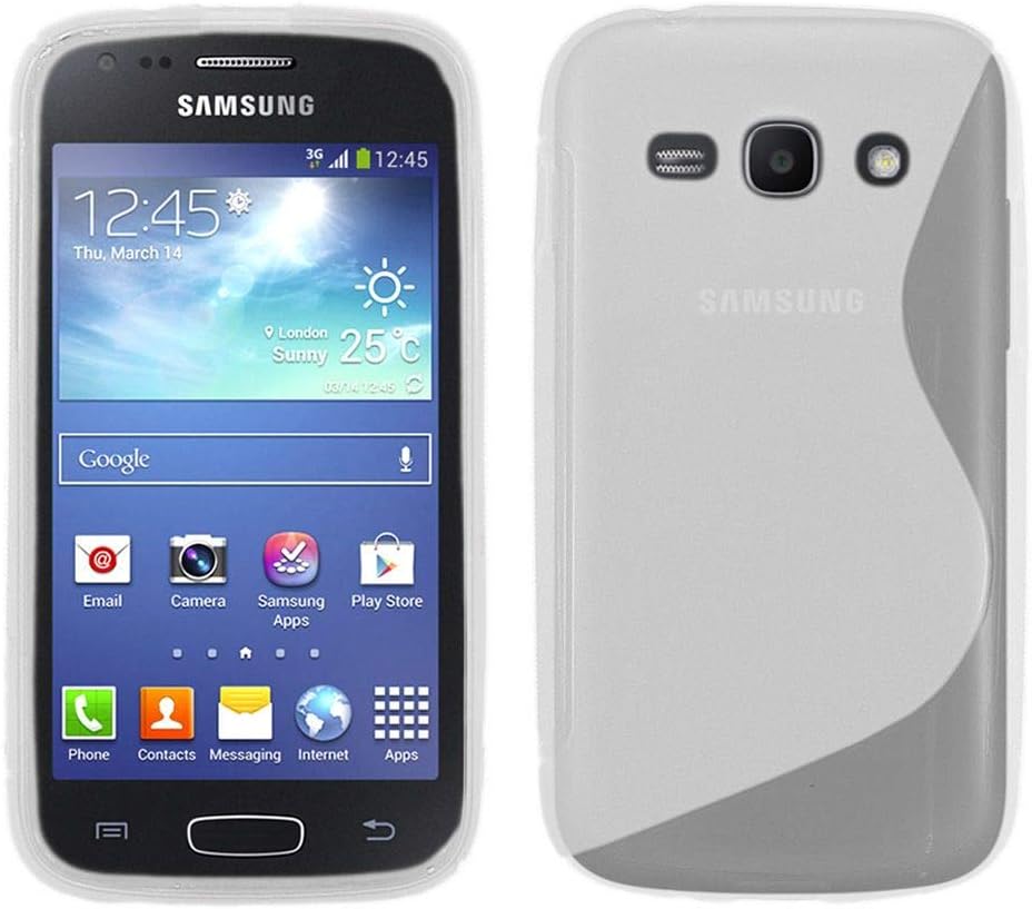 compatible with Samsung Galaxy Ace 3 Case GT-S7270, S7272, S7275 Ultra Thin S-line Cover, Soft Flexible Premium Silicone Gel, Shock proof, Transparent [Phone: 121.2 x 62.7 x 9.8mm, 4.0'']