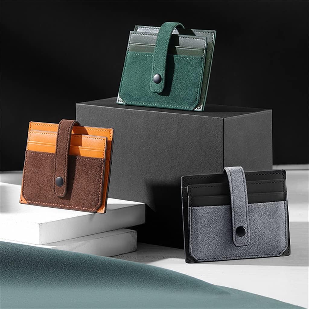 Card Holder Men's Card Sleeve Flip Fur All-in-One Card Holder ID Driver's License Sleeve (Color : B)
