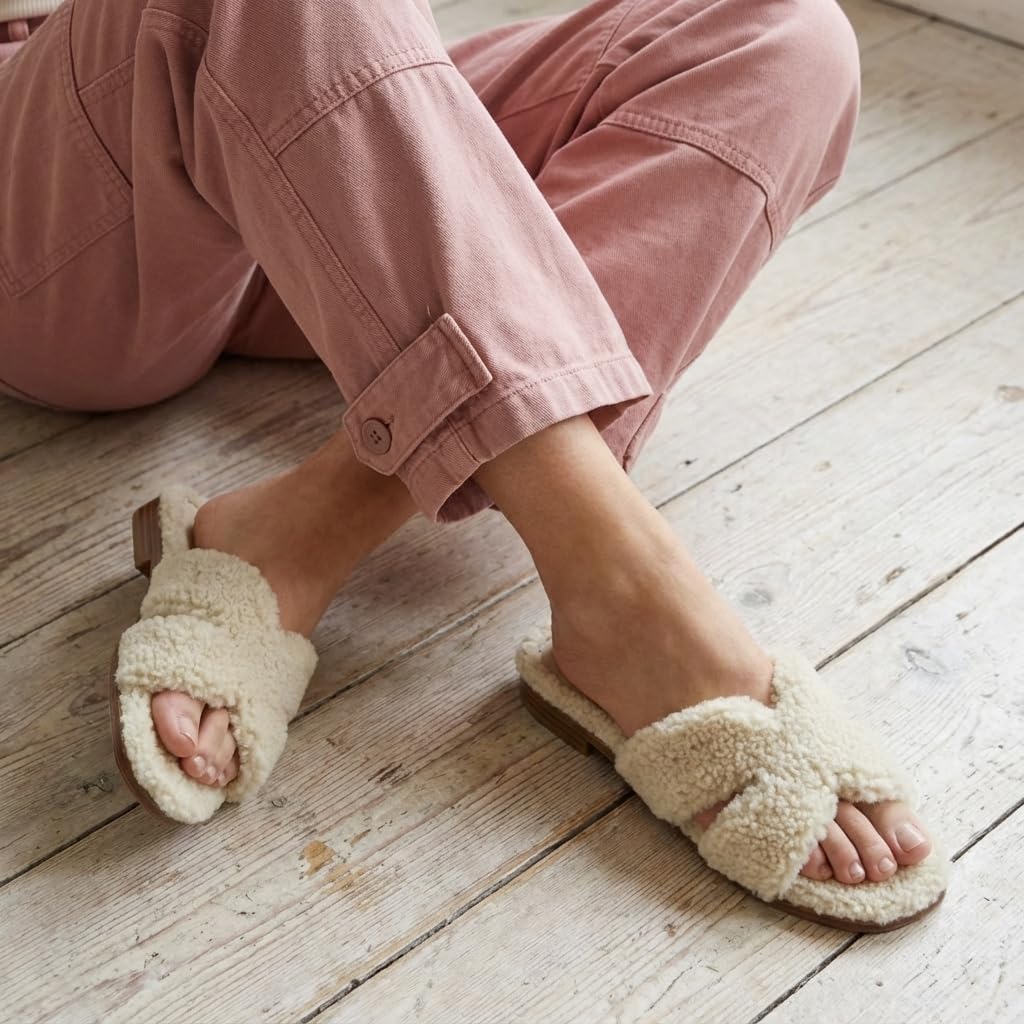 CUSHIONAIRE Women's Visa cozy slide sandal +Memory Foam, Wide Widths Available - Image 7