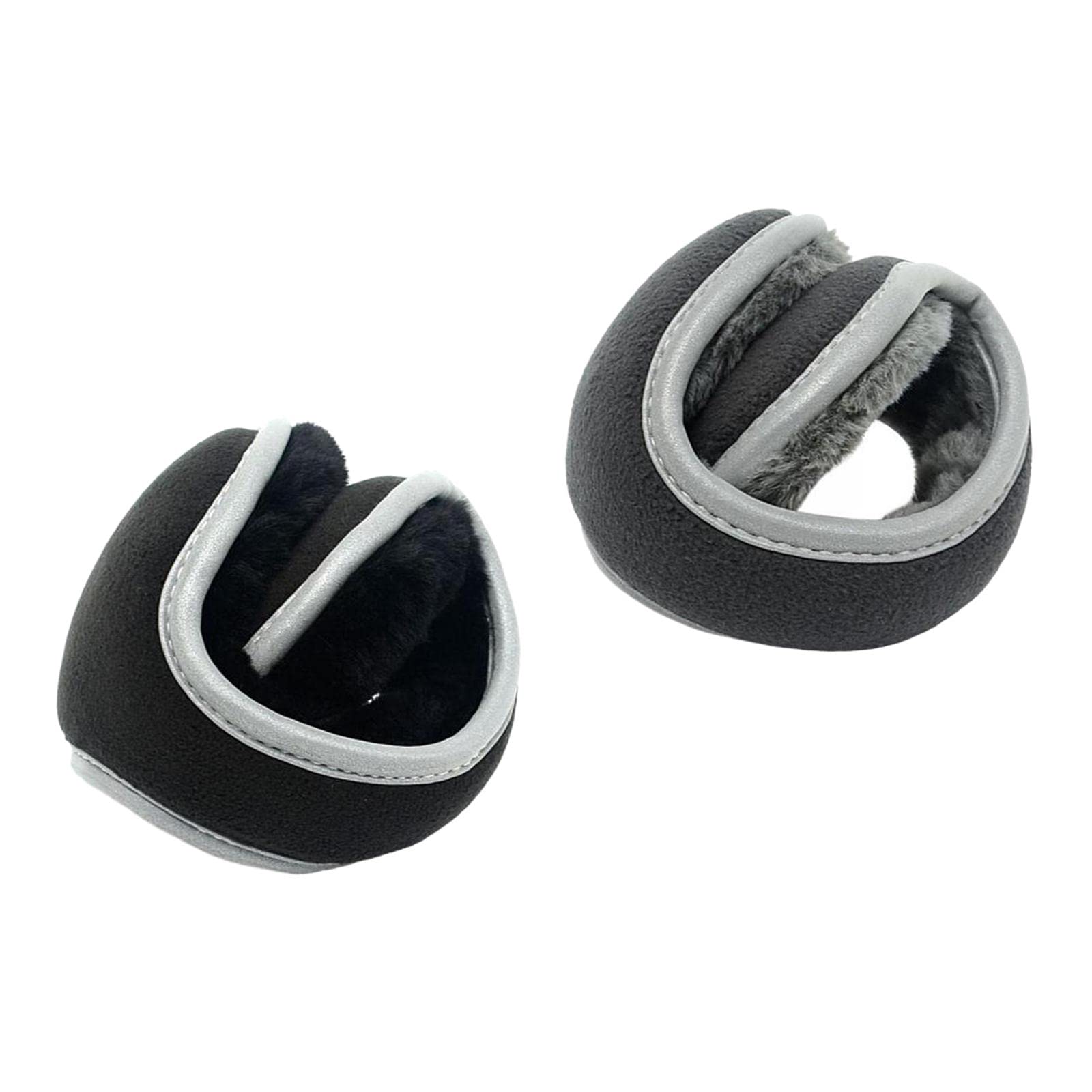 BNF®2Pieces Winter Ear Muffs Fleece Warm Ear Warmers for Skating Black and Gray|Clothing, Shoes & Accessories | Mens Accessories | Hats