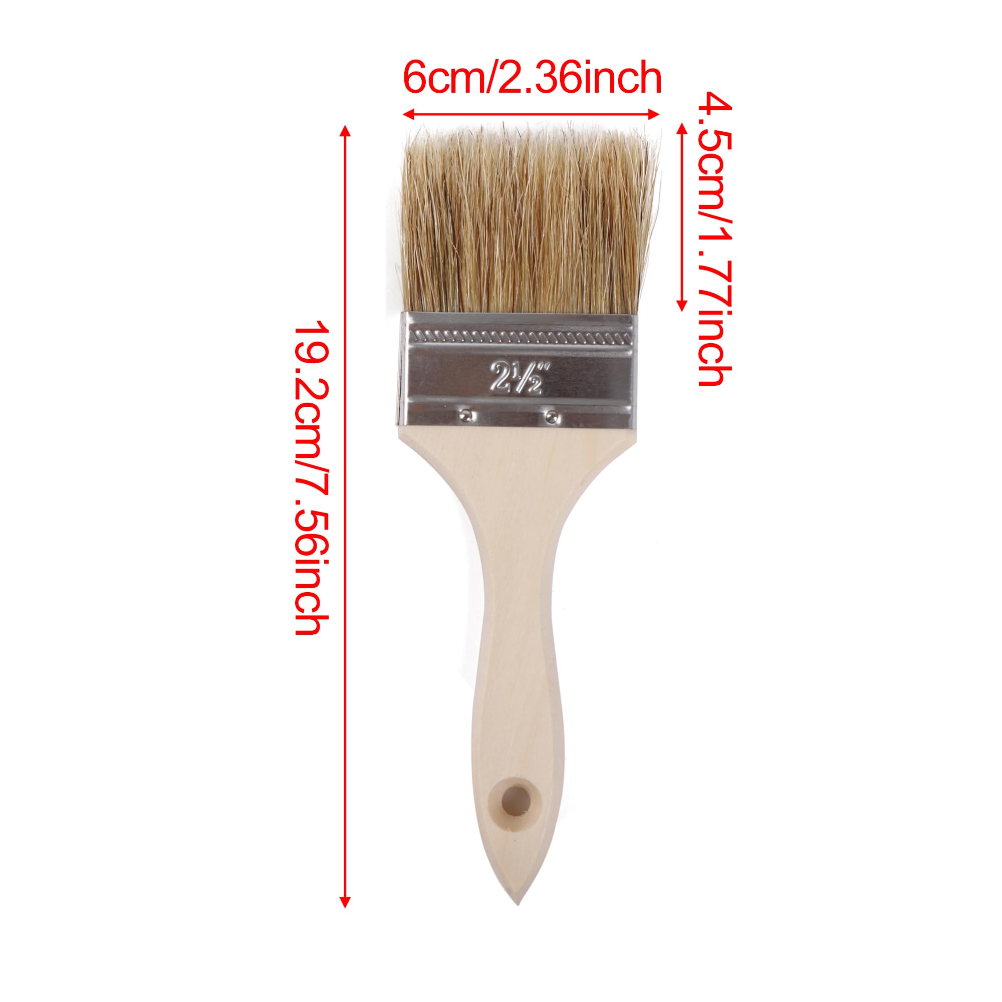 20 pinceles de pintura con cerdas de 2.5 pulgadas de ancho, mango extendido para grafiti de pared, coloración de gran área