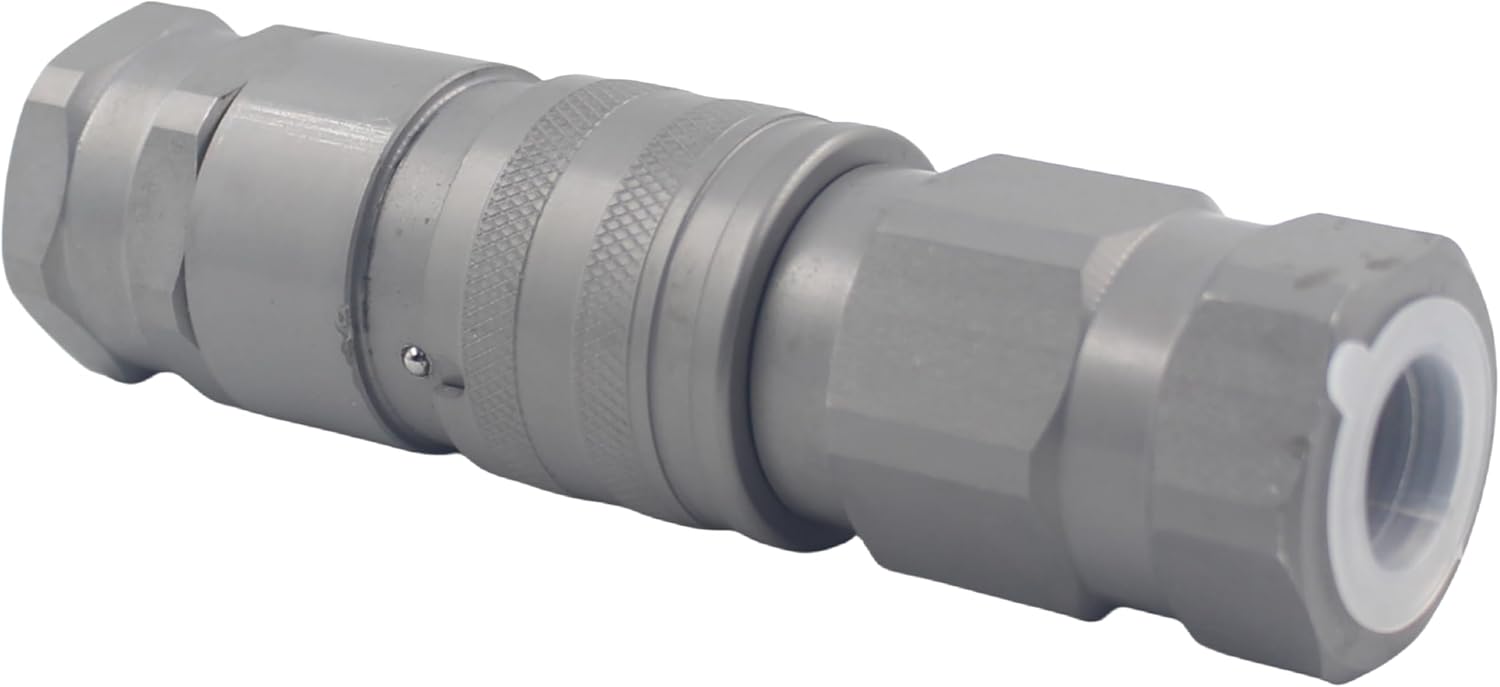 FFH 3/4'' SAE-12 Skid Steer Bobcat Flat Face Hydraulic Quick Connect Couplers Hydraulic Disconnect w/Dust Caps