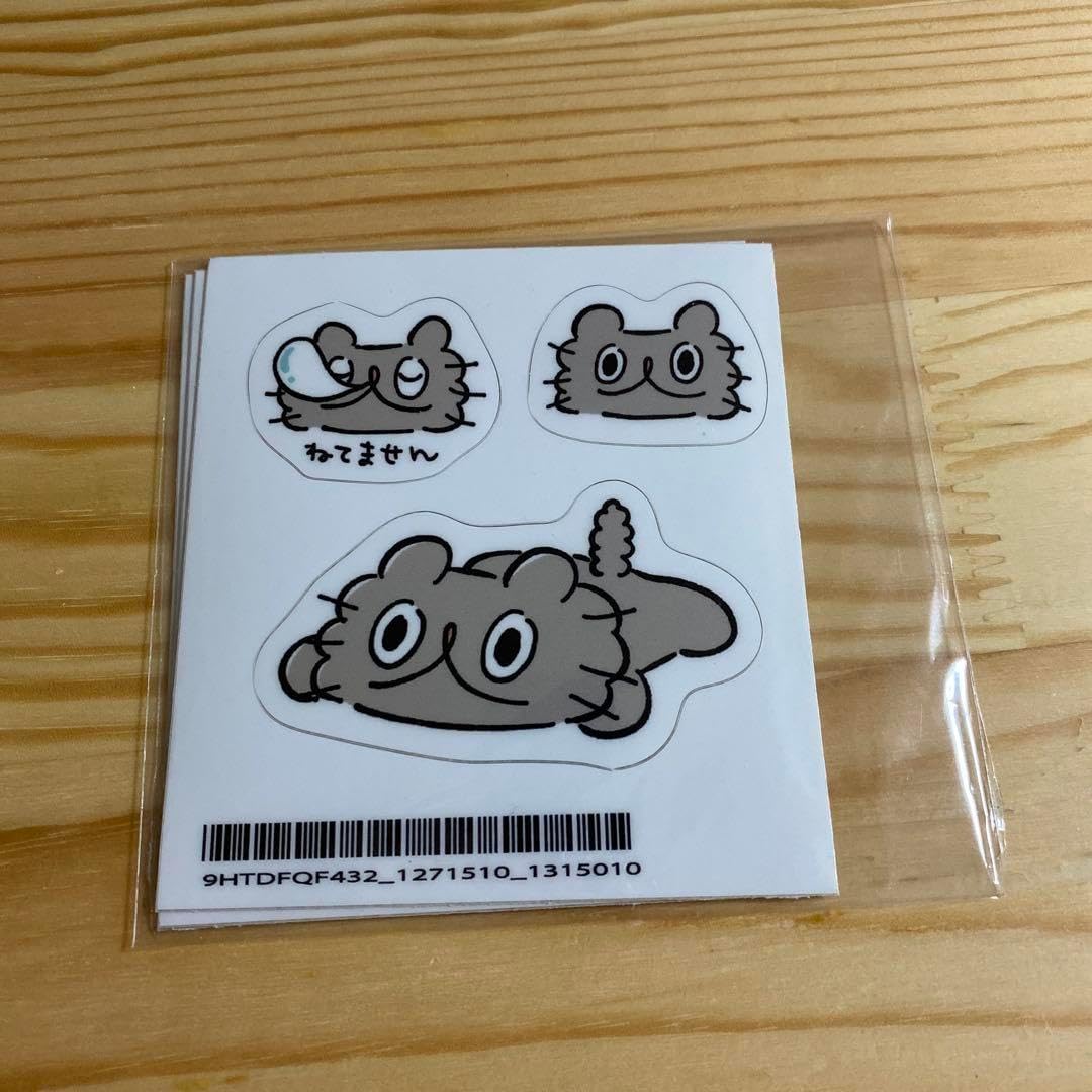 ねこのぶーちゃん 玄関マット ステッカー 3枚