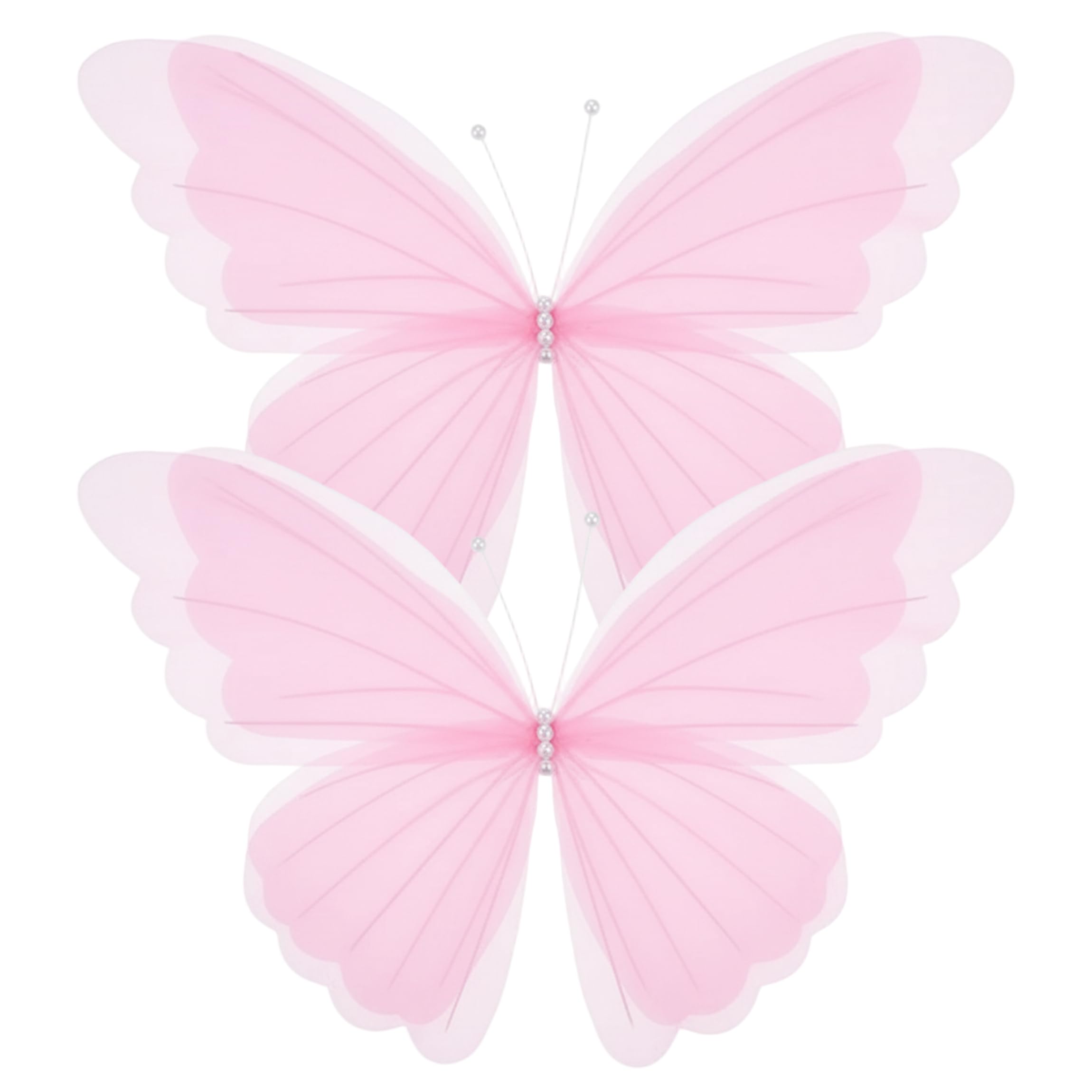 Xoeryoy 2pcs Giant Butterfly Decorations, 3d Butterflies With Iridescent Mesh & Silk, Large Butterfly Decorations for Wedding