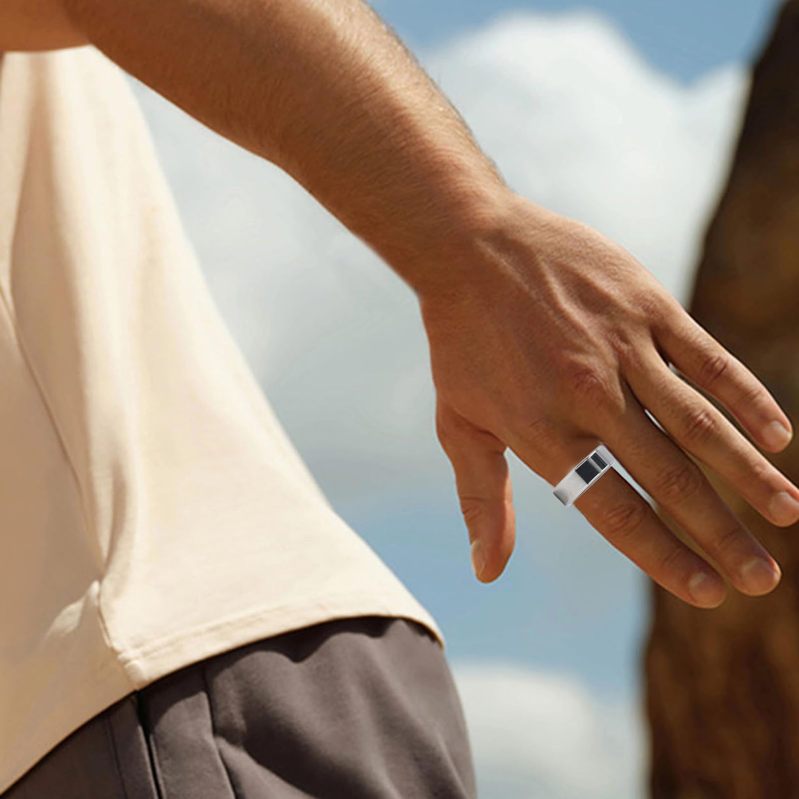Smart Ring per Uomini e Donne, Smart Ring Health Tracker, Anello Fitness Tracker Impermeabile, Analisi del Sonno e Monitoraggio degli Esercizi, Prodotto Indossabile Innovativo (#6)