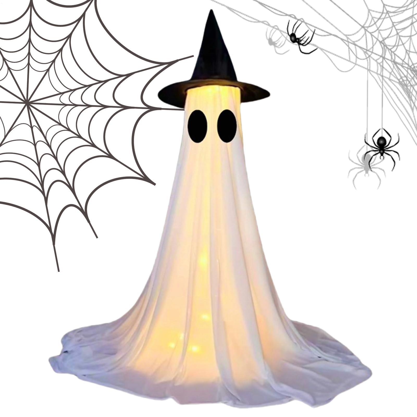 Décorations fantômes lumineuses et grands décors de fête pour maison hantée et extérieur