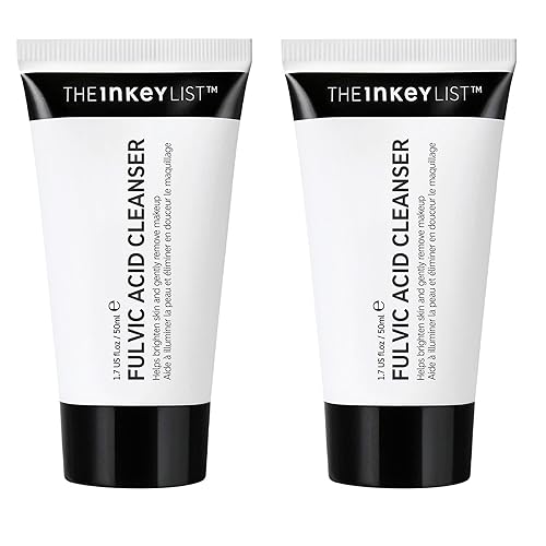 The INKEY List Mini limpiador iluminador de ácido fúlvico limpiador facial de gel exfolia suavemente y elimina el maquillaje mejora el tono desigual