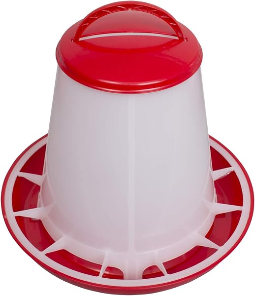 VOSS.farming Mangiatoia per pollame, con capacità di Contenere Fino a 3 kg di mangime e Coperchio - 3