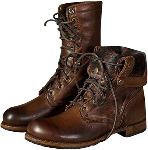 Amazon | [ムリョシューズ] レースアップ メンズ エンジニアブーツ 大きいサイズ ショートブーツ メンズブーツ 革靴 ハイカット 茶色  編み上げ バイク用ブーツ 防滑 衝撃吸収 ライダーブーツ メンズ 靴 アウトドア カジュアル 24cm-29cm | ブーツ