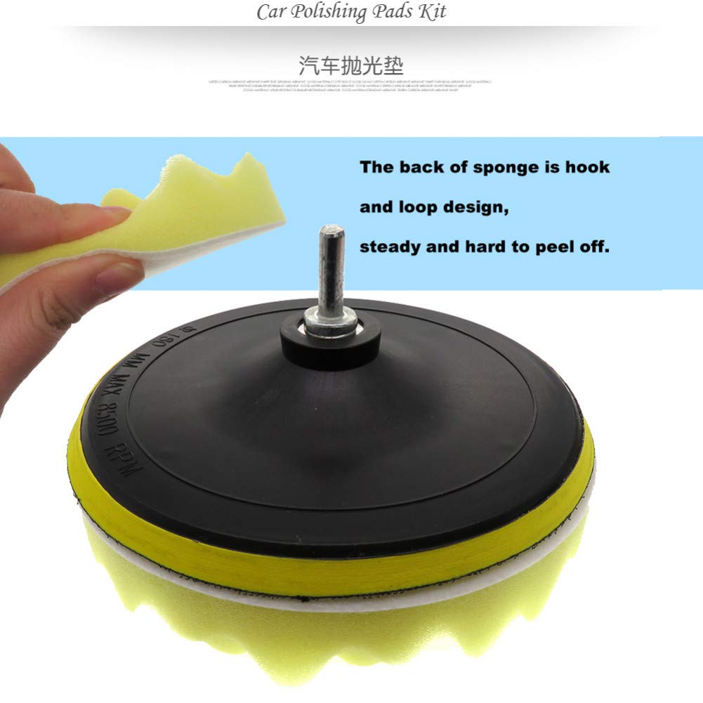 Zestaw 5/6/7 cala 8 szt. / zestaw Clean Sponge Waxing pad polerski gwint M14 kulka wełniana Auto Backer Pad pielęgnacja samochodu