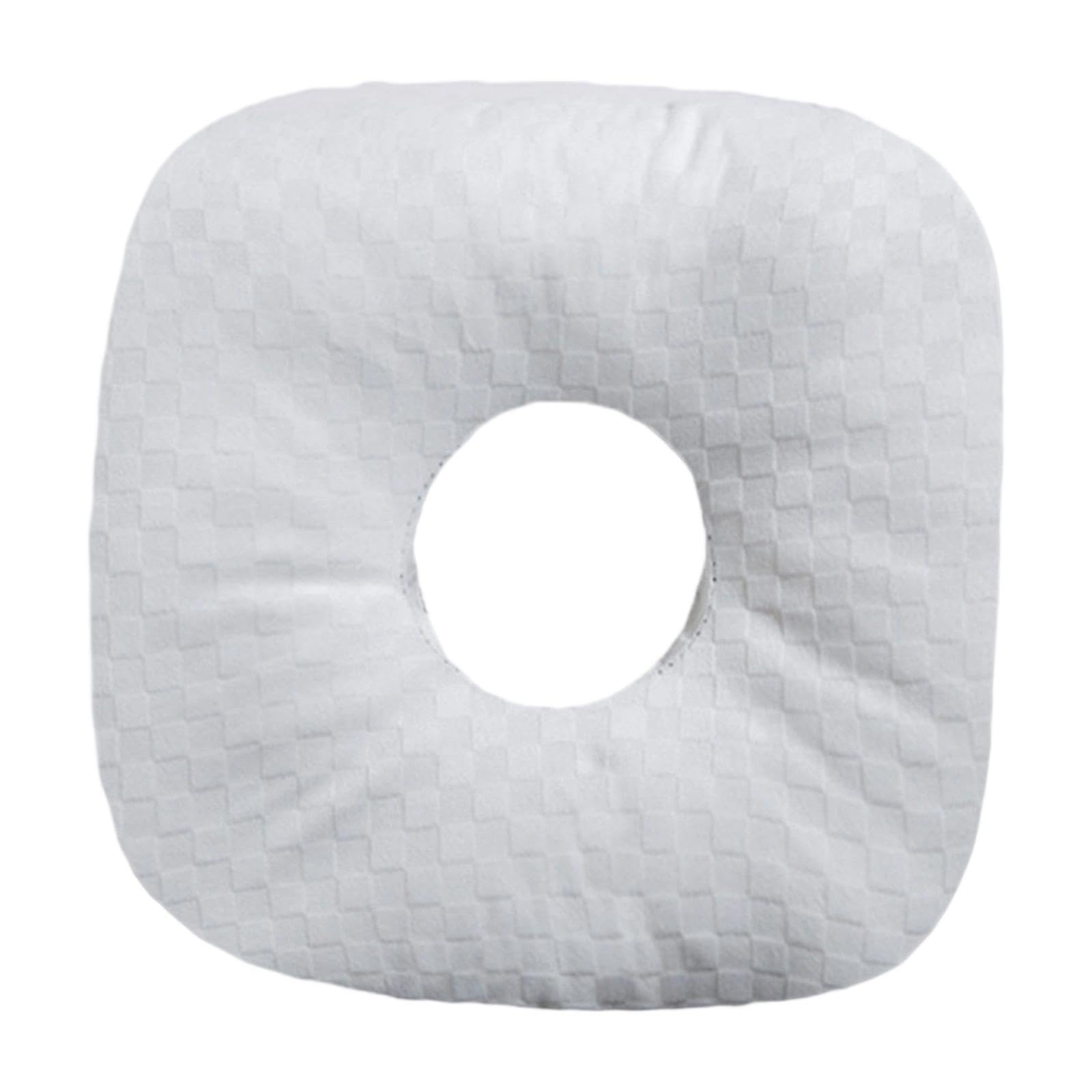 LOOM TREE Ear Piercing Pillow Lightweight Soft Donut Pillow for Travel Relaxing Office White|Home & Garden| Bedding| Bed Pillows-image-43