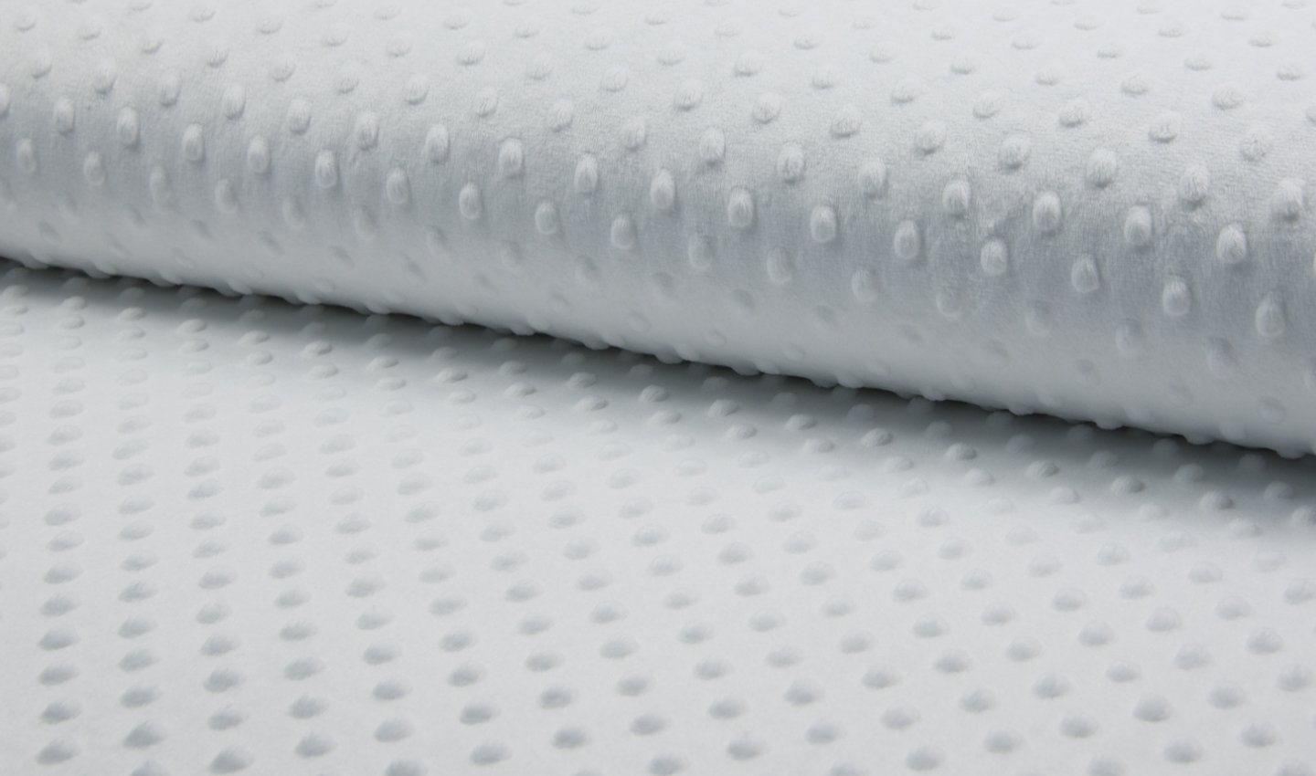 Luxury Supersoft DIMPLE Cuddle Soft Fleece Fabric Material - White, 1/8Mtr 50cmx37cm