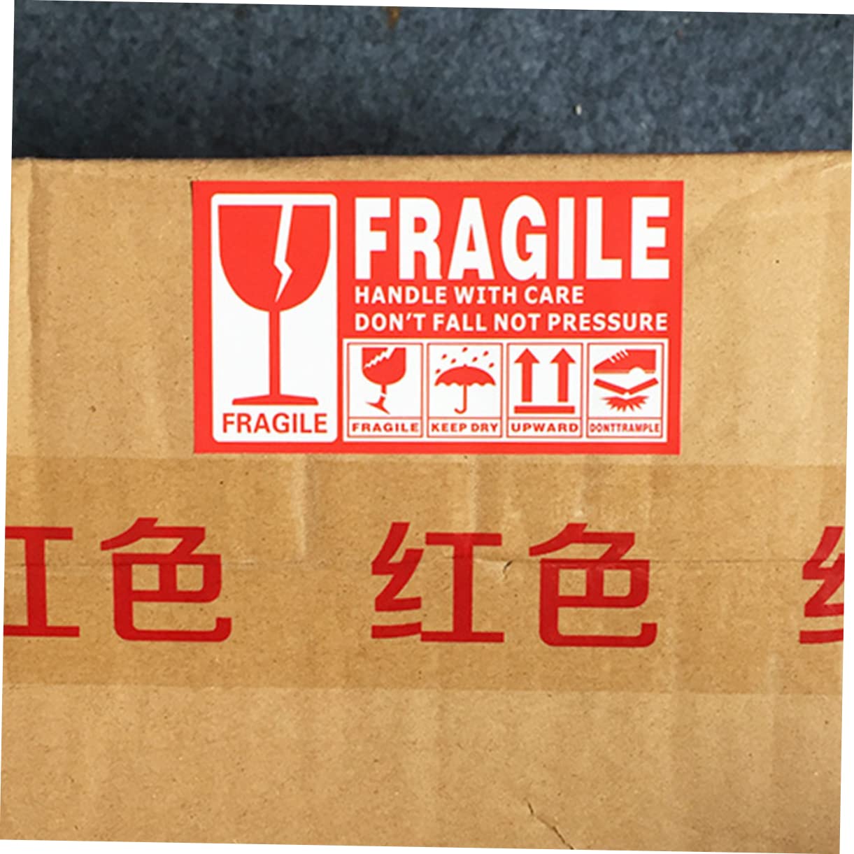 Etichette Fragili Autoadesive Rosse 500 Pezzi per Imballaggio