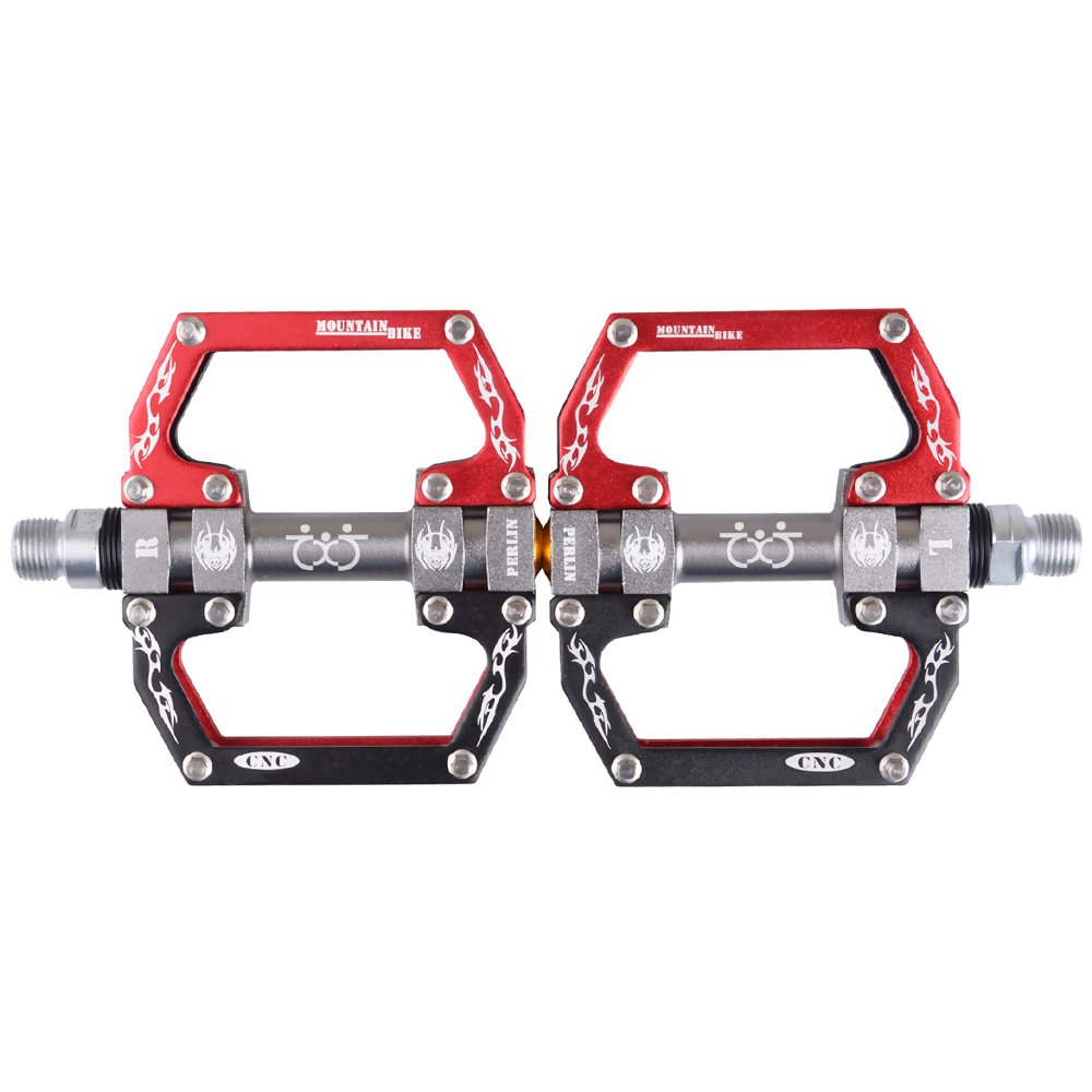 Pedali Per Bici In Alluminio - Antiscivolo Con 12 Tacchetti - Mandrino 9/16 - Per MTB, BMX, Strada - Foto 9